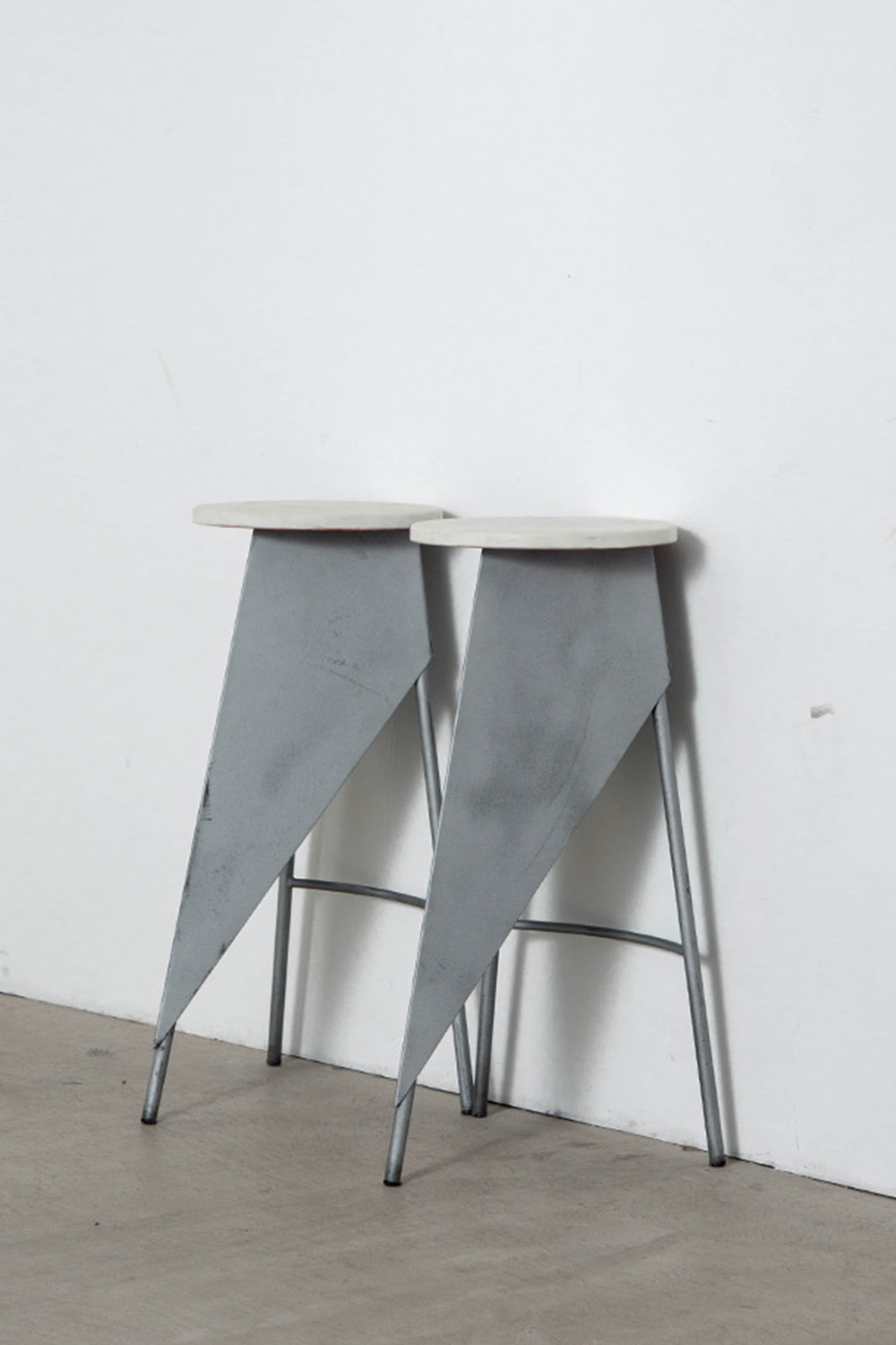 Counter Stool by Kristian Gavoille for Disform in Shilver and Metal