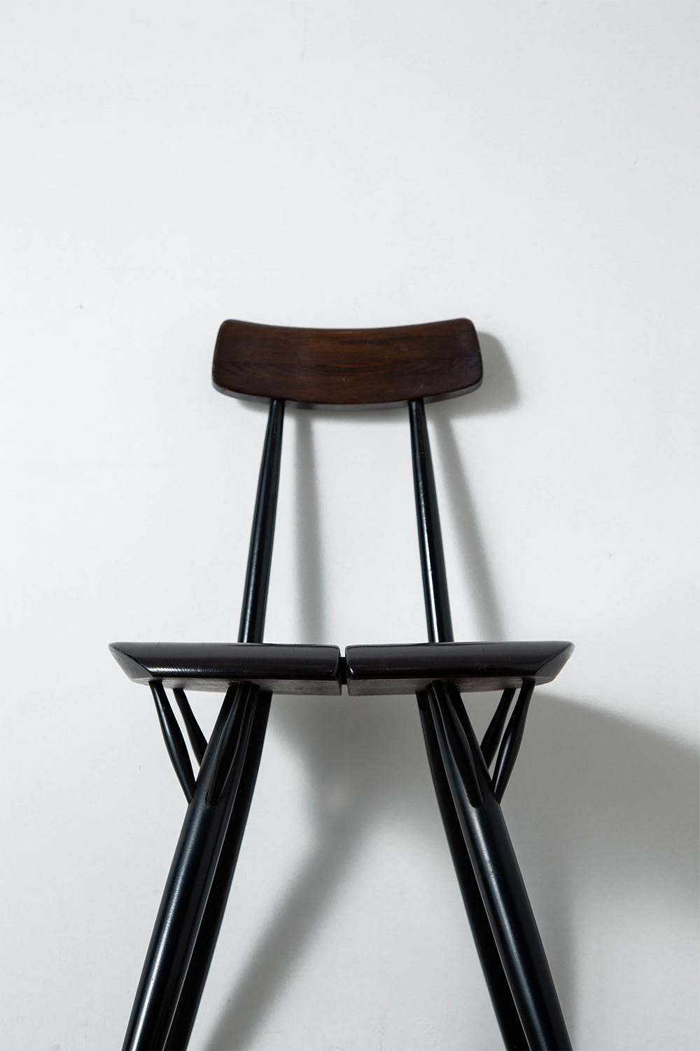 ‘Pirkka’ Chair by Ilmari Tapiovaara for Laukaan Puu in Wood and Dark Brown