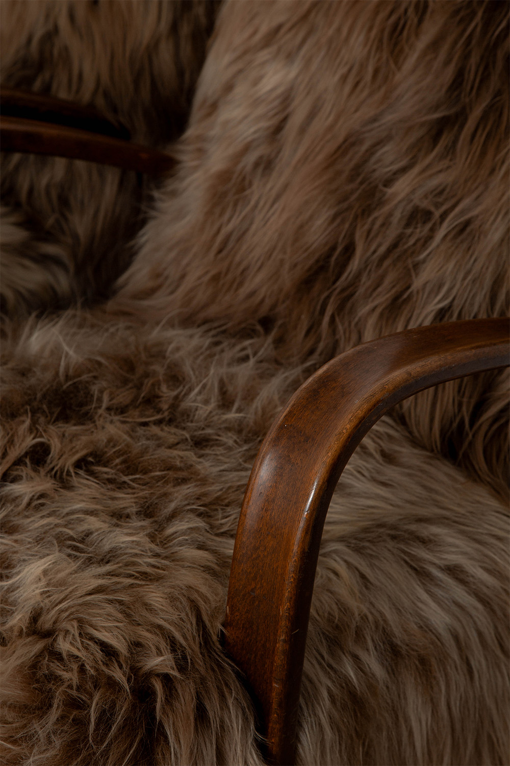 ‘H269’ Lounge Chair Set by Jindrich Halabala for UP Závody in Beech and Sheepskin