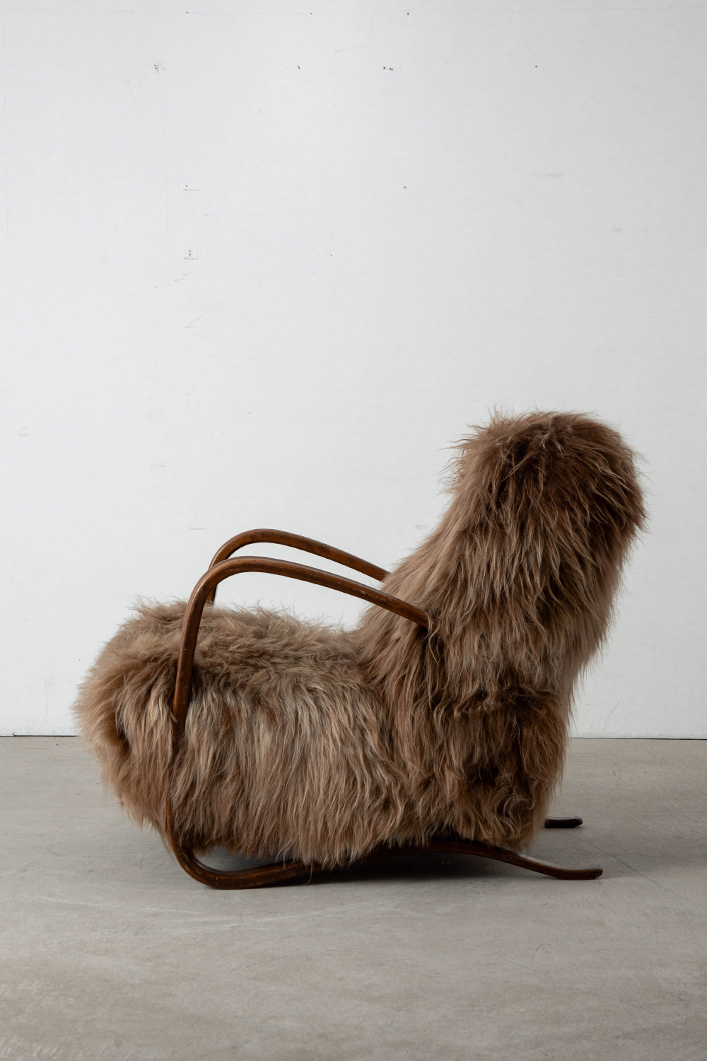 ‘H269’ Lounge Chair Set by Jindrich Halabala for UP Závody in Beech and Sheepskin