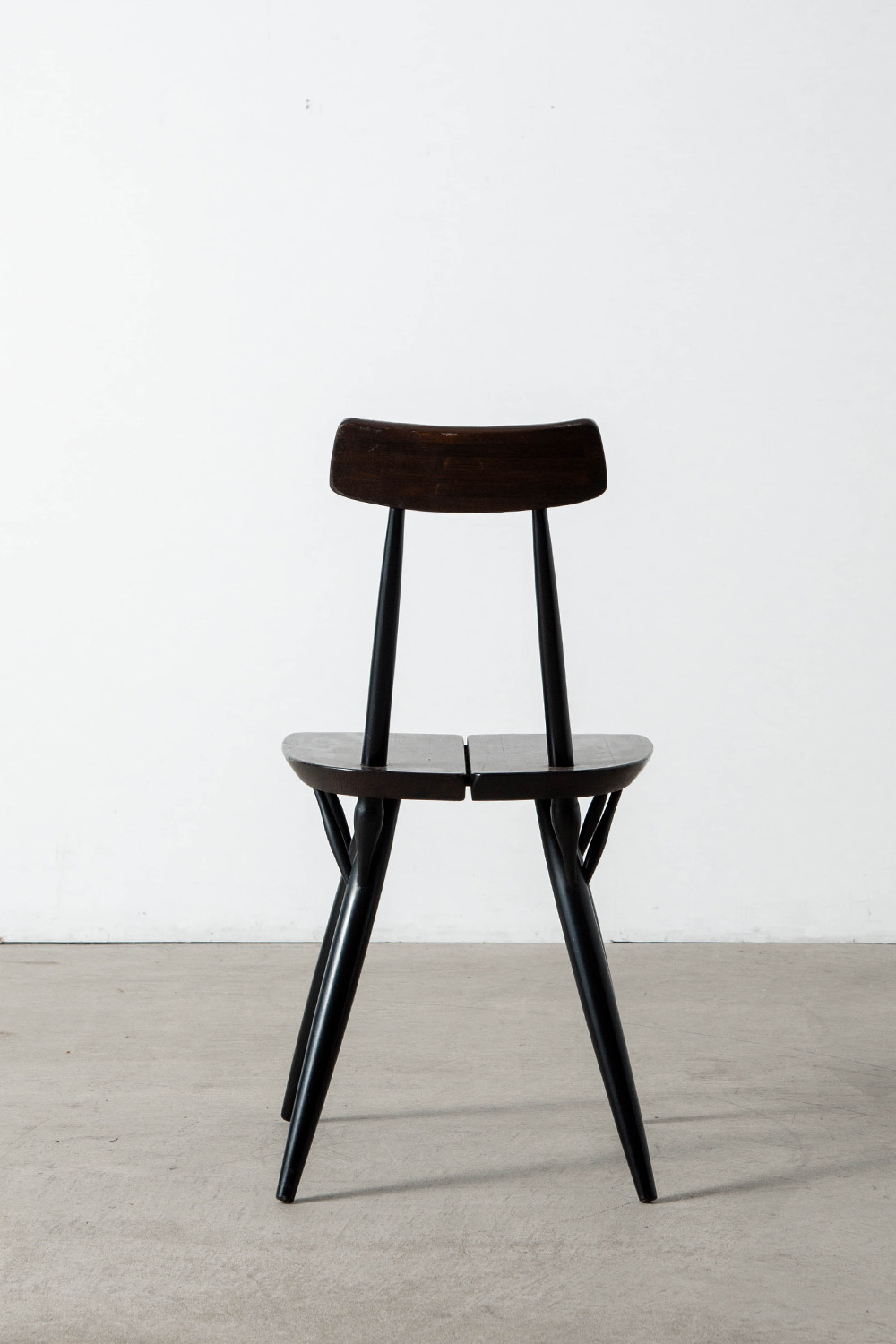 ‘Pirkka’ Chair by Ilmari Tapiovaara for Laukaan Puu in Wood and Dark Brown