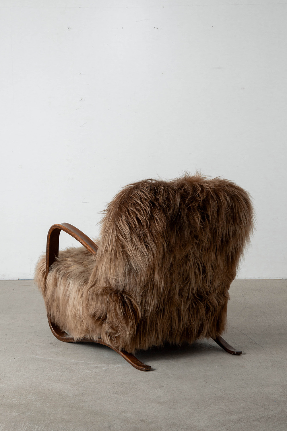 ‘H269’ Lounge Chair Set by Jindrich Halabala for UP Závody in Beech and Sheepskin