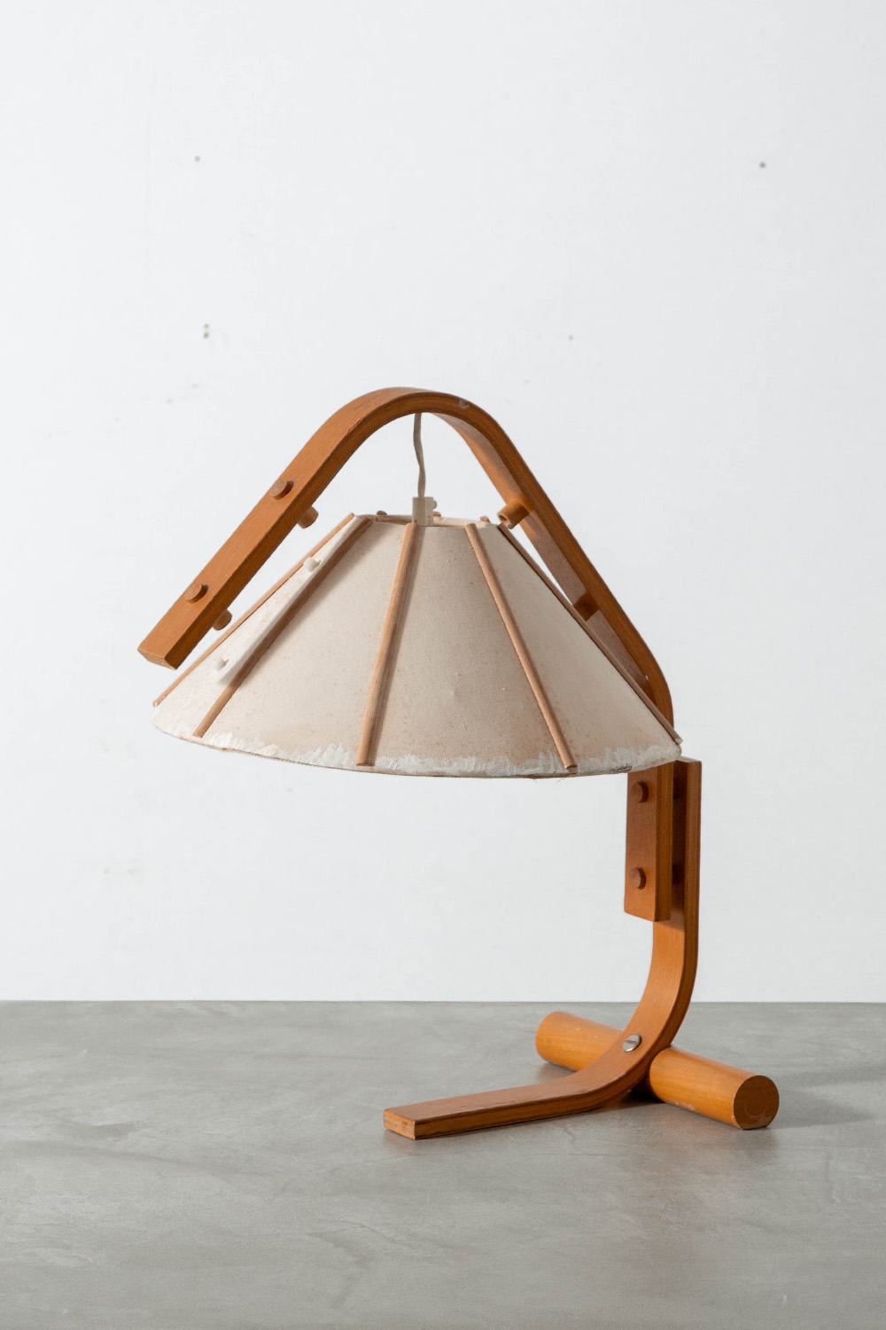 Table Lamp by Jan Wickelgren for Aneta in Wood and Fabric
