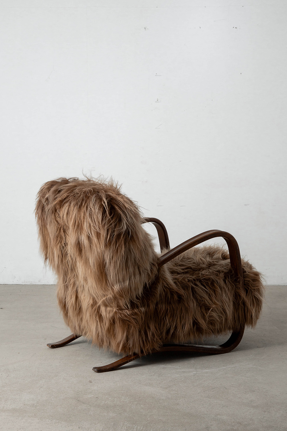 ‘H269’ Lounge Chair Set by Jindrich Halabala for UP Závody in Beech and Sheepskin