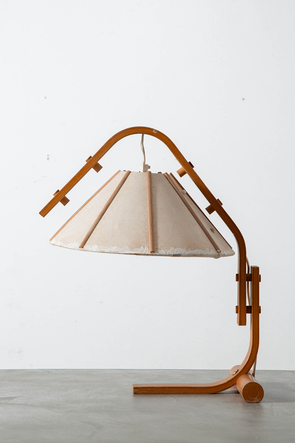 Table Lamp by Jan Wickelgren for Aneta in Wood and Fabric