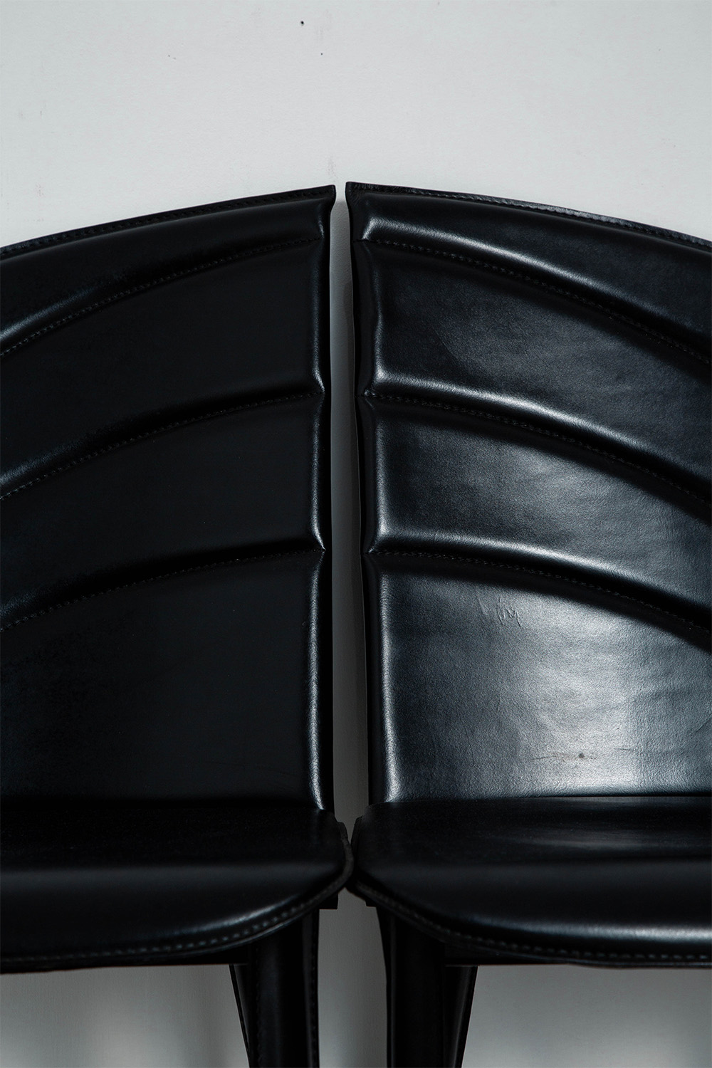 Dining Chair by Mario Morbidelli for NAOS in Leather , Chrome and Steel