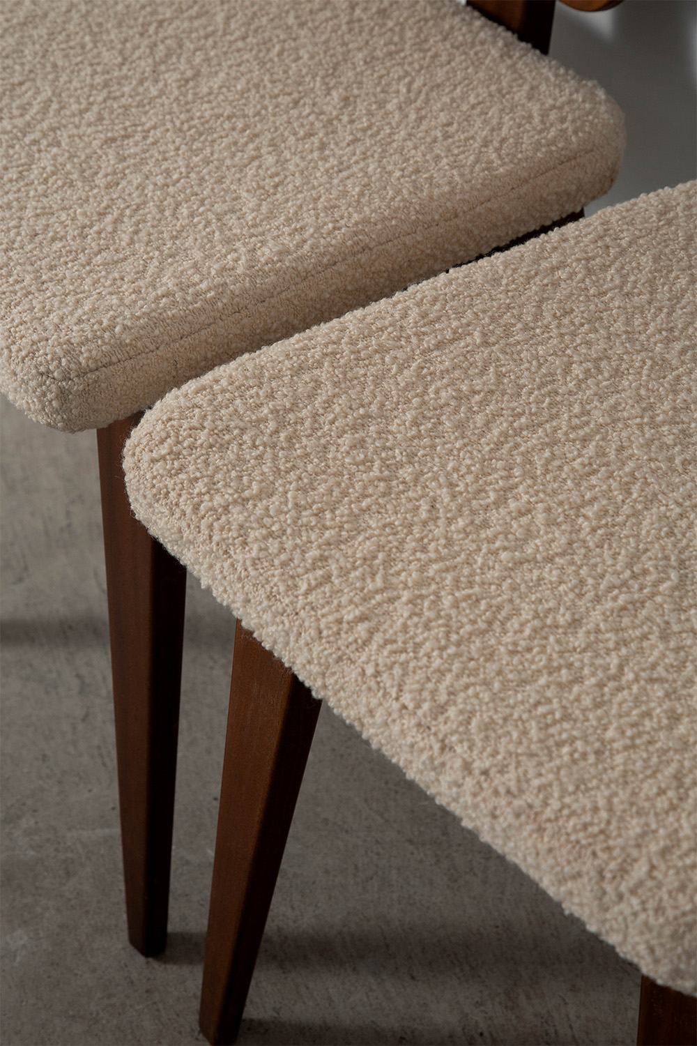 Dining Chair by André Sornay for Sornay Meubles in Wood and Fabric