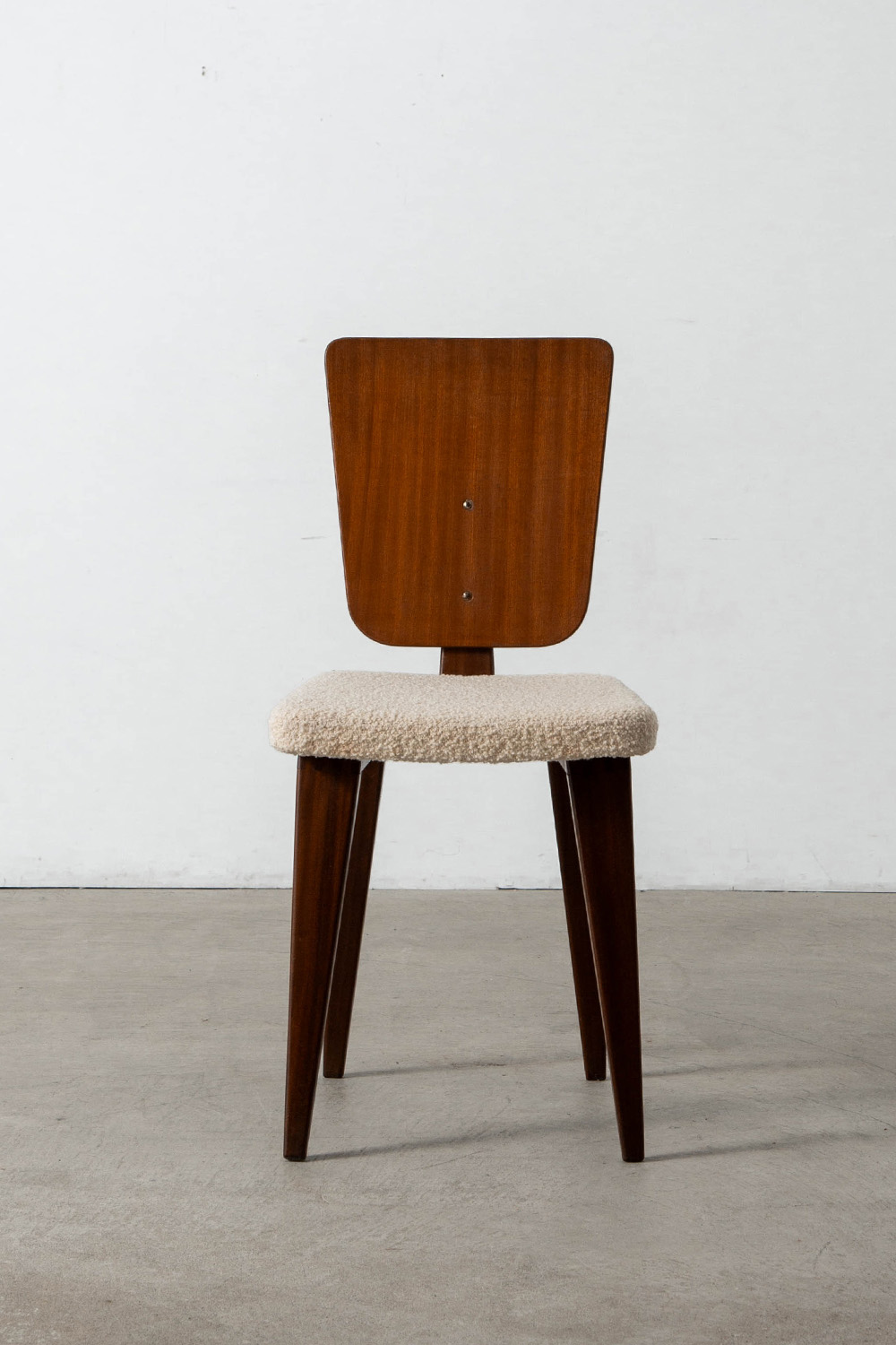 Dining Chair by André Sornay for Sornay Meubles in Wood and Fabric