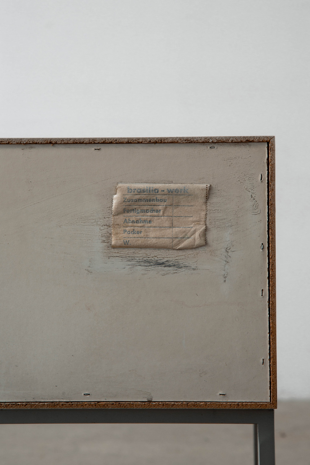 Side Chest for Brasilia Werk in Wood and Metal