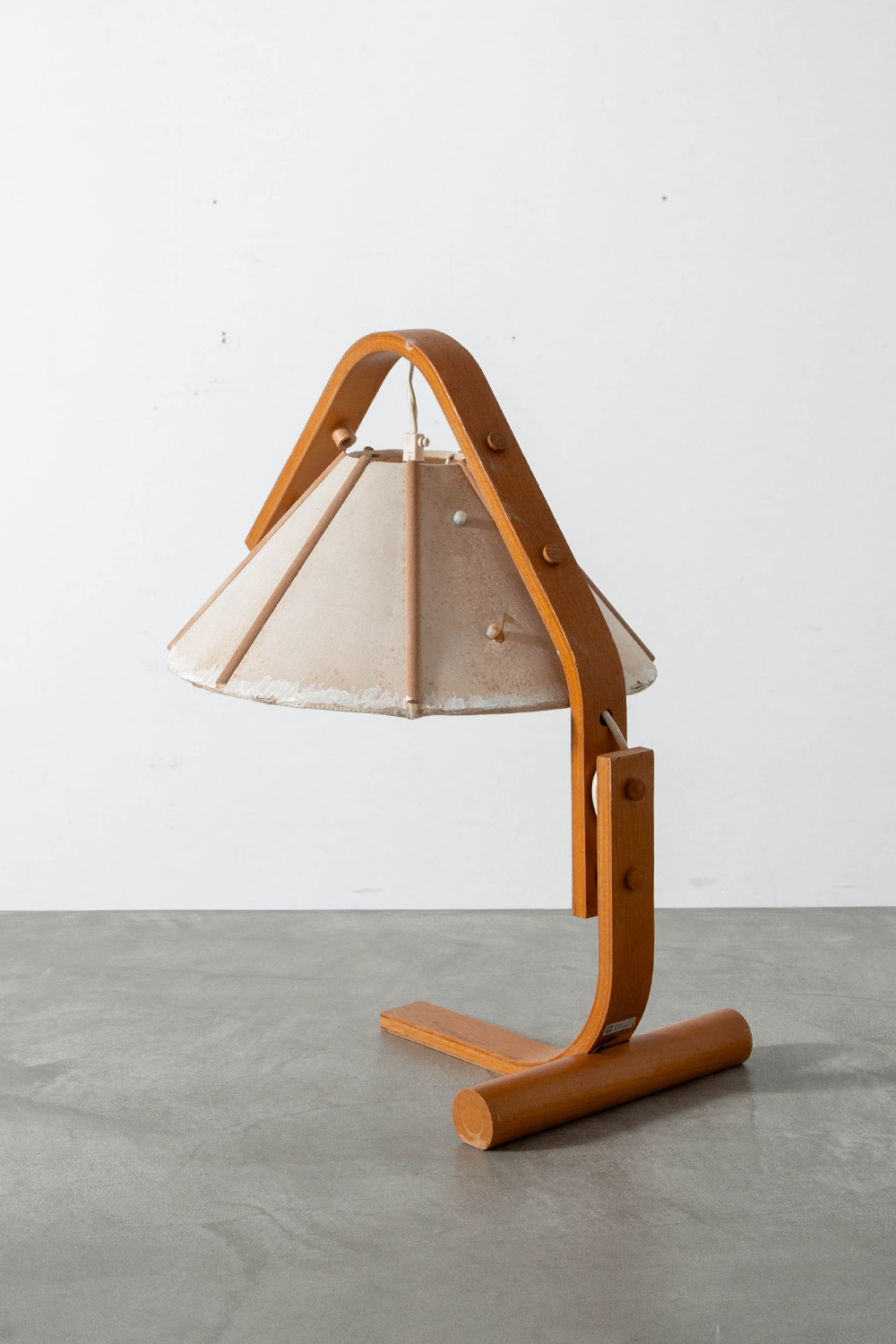 Table Lamp by Jan Wickelgren for Aneta in Wood and Fabric