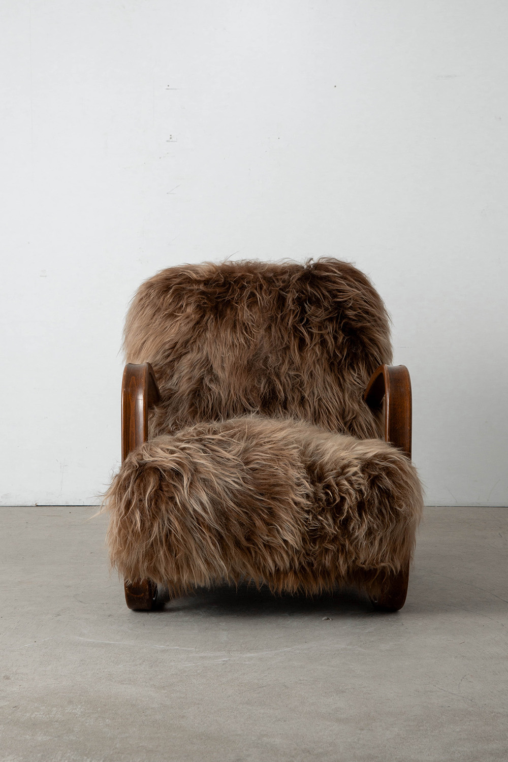 ‘H269’ Lounge Chair Set by Jindrich Halabala for UP Závody in Beech and Sheepskin