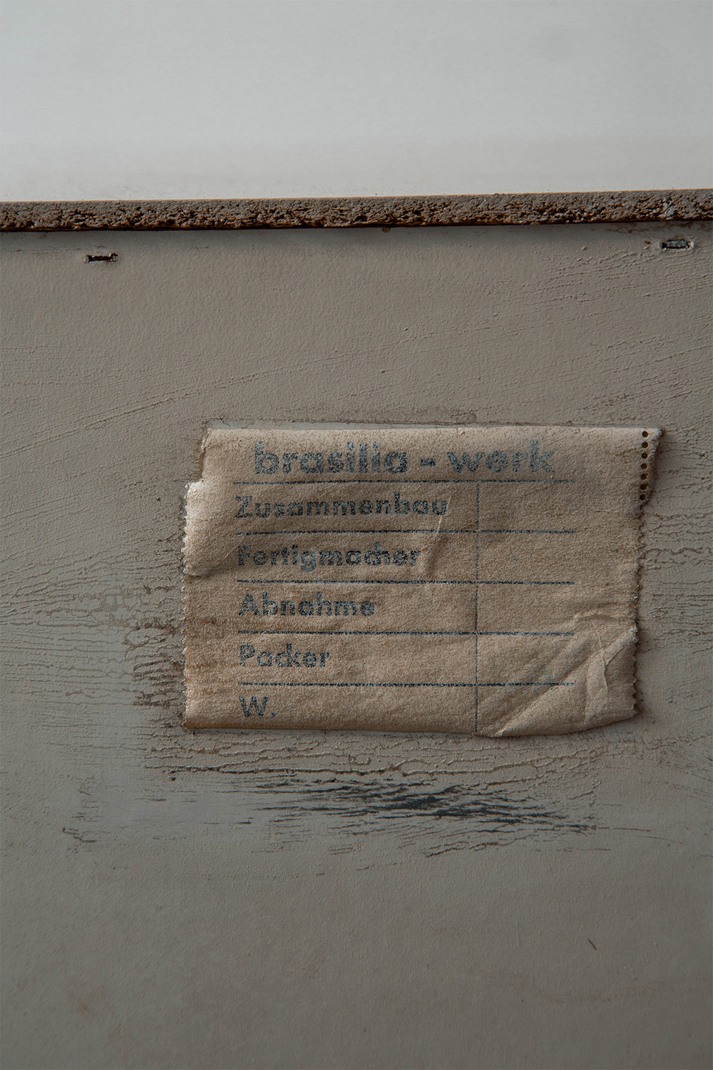 Side Chest for Brasilia Werk in Wood and Metal