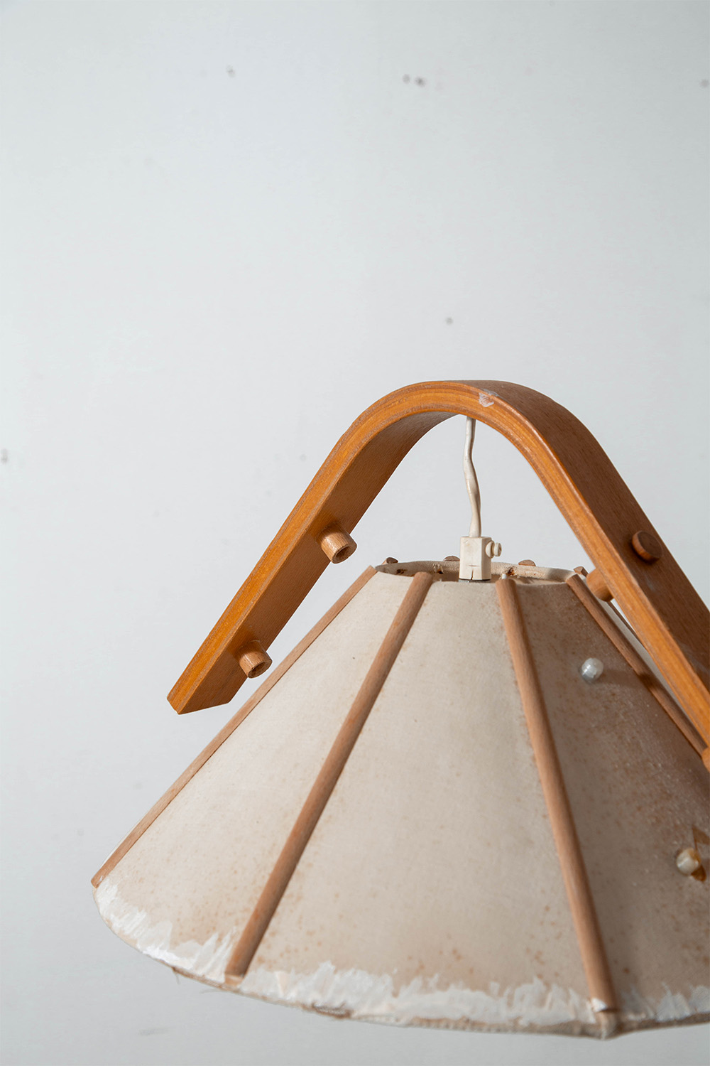 Table Lamp by Jan Wickelgren for Aneta in Wood and Fabric