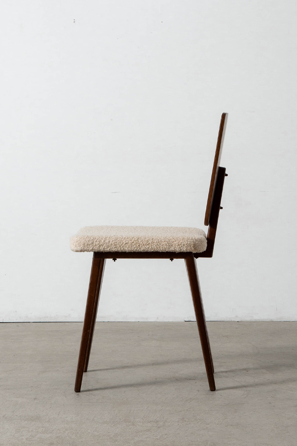 Dining Chair by André Sornay for Sornay Meubles in Wood and Fabric