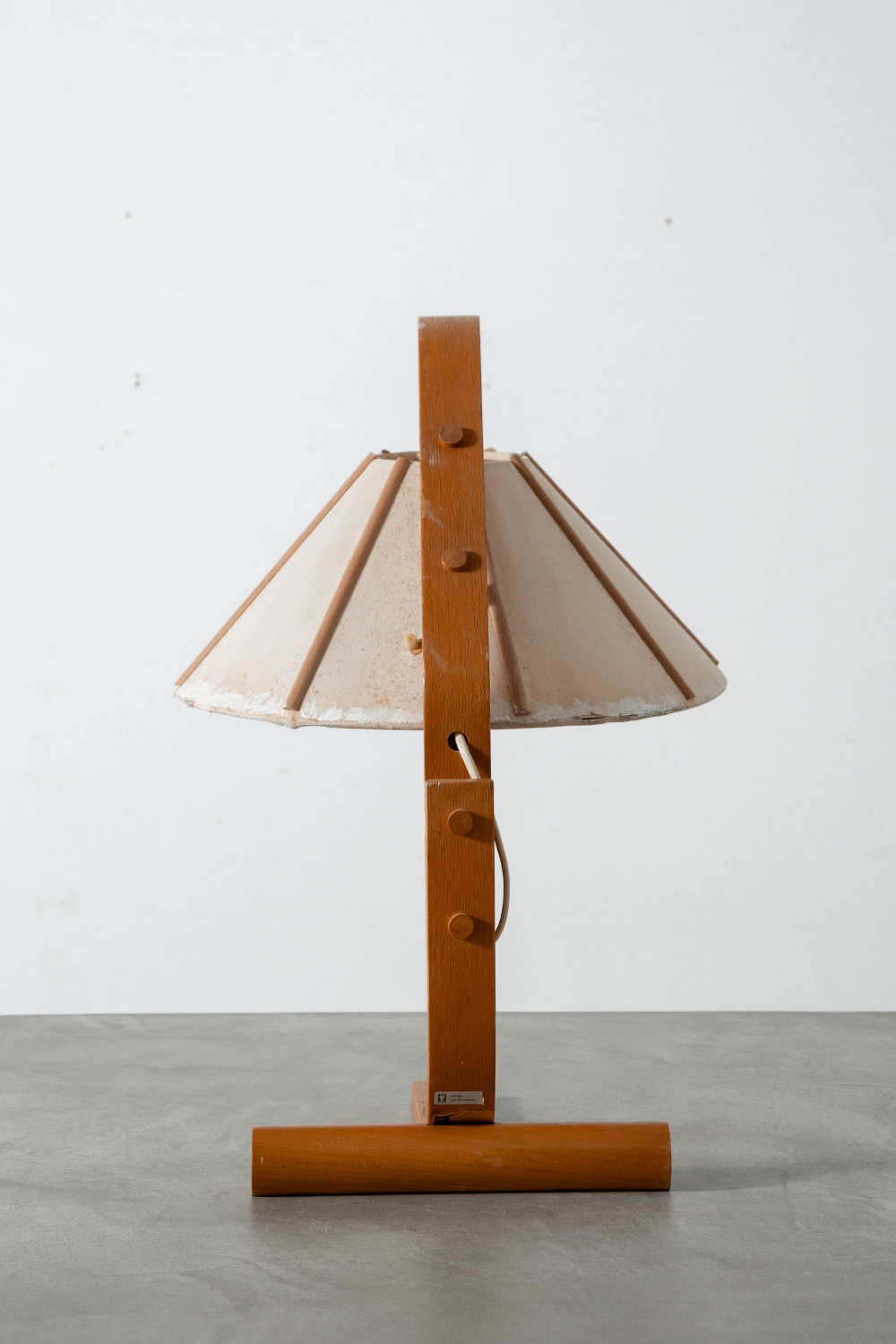 Table Lamp by Jan Wickelgren for Aneta in Wood and Fabric