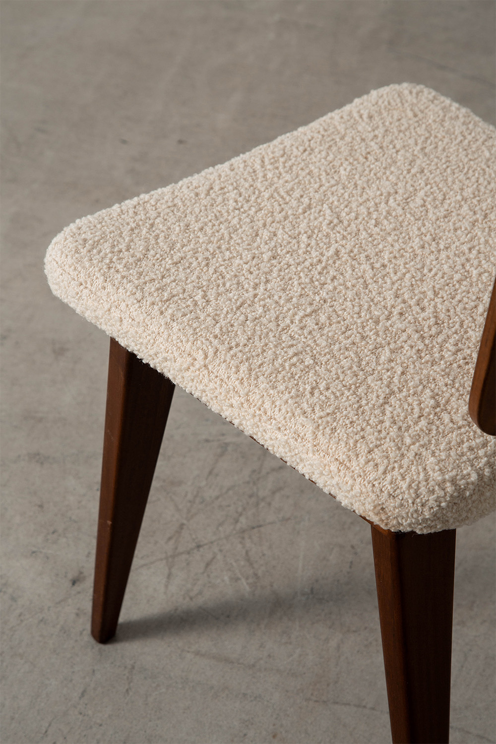 Dining Chair by André Sornay for Sornay Meubles in Wood and Fabric