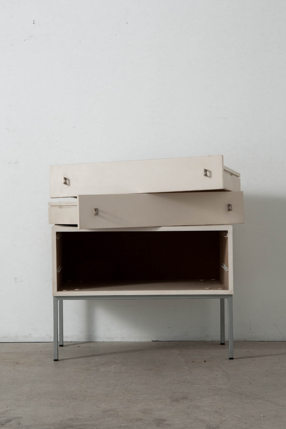 Side Chest for Brasilia Werk in Wood and Metal