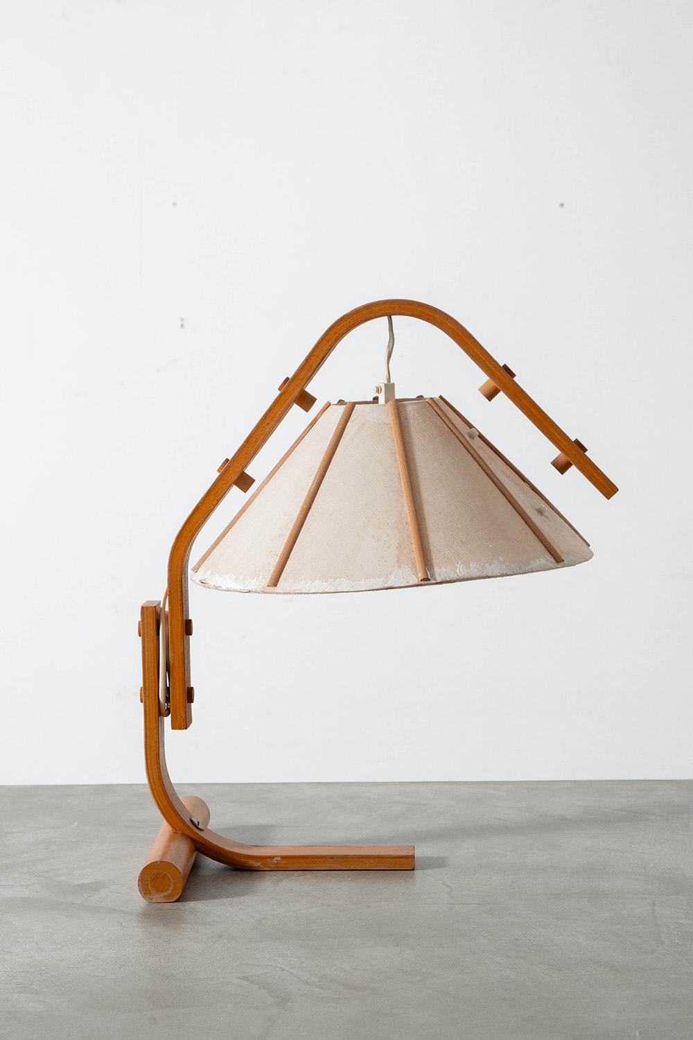 Table Lamp by Jan Wickelgren for Aneta in Wood and Fabric