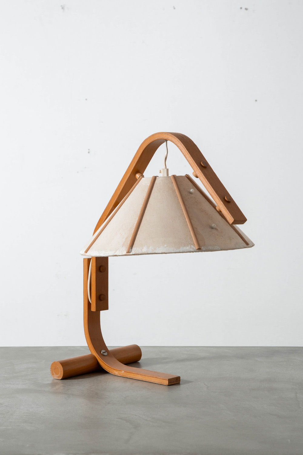 Table Lamp by Jan Wickelgren for Aneta in Wood and Fabric