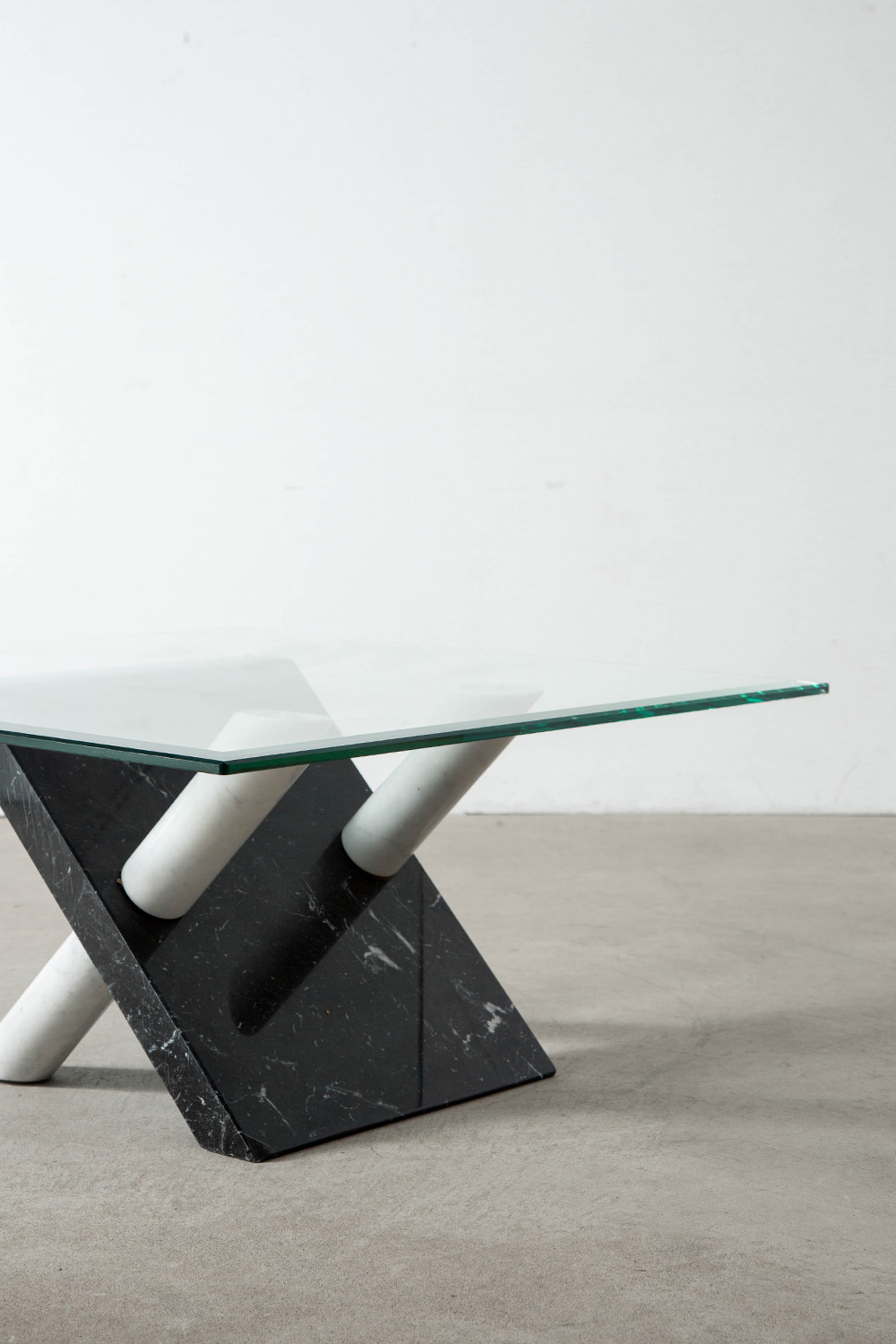 Coffee Table in Glass and Marble