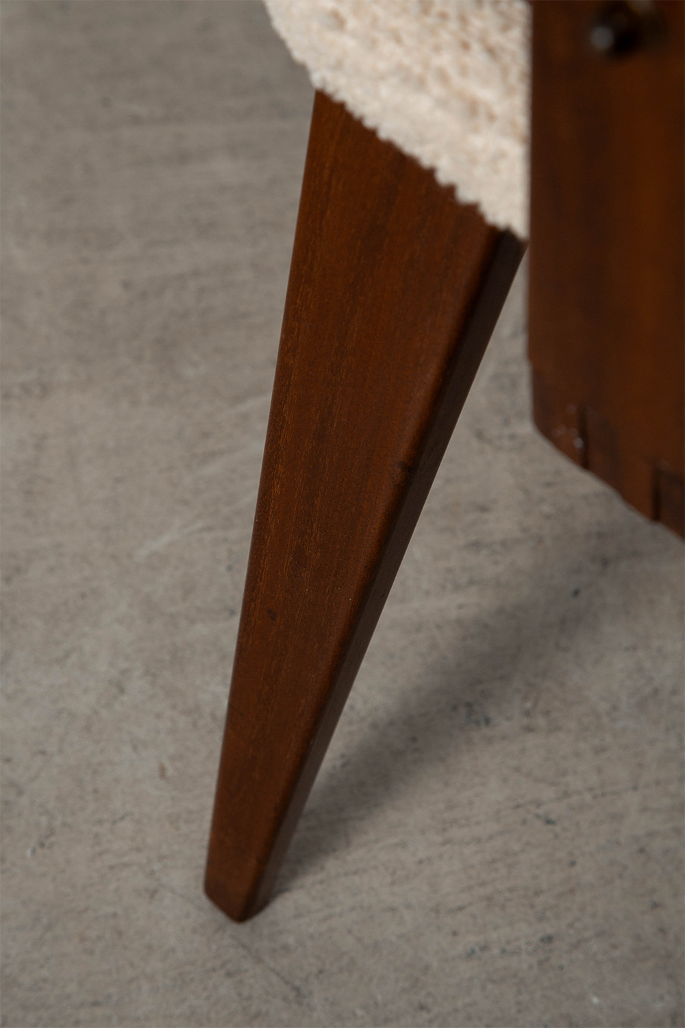 Dining Chair by André Sornay for Sornay Meubles in Wood and Fabric