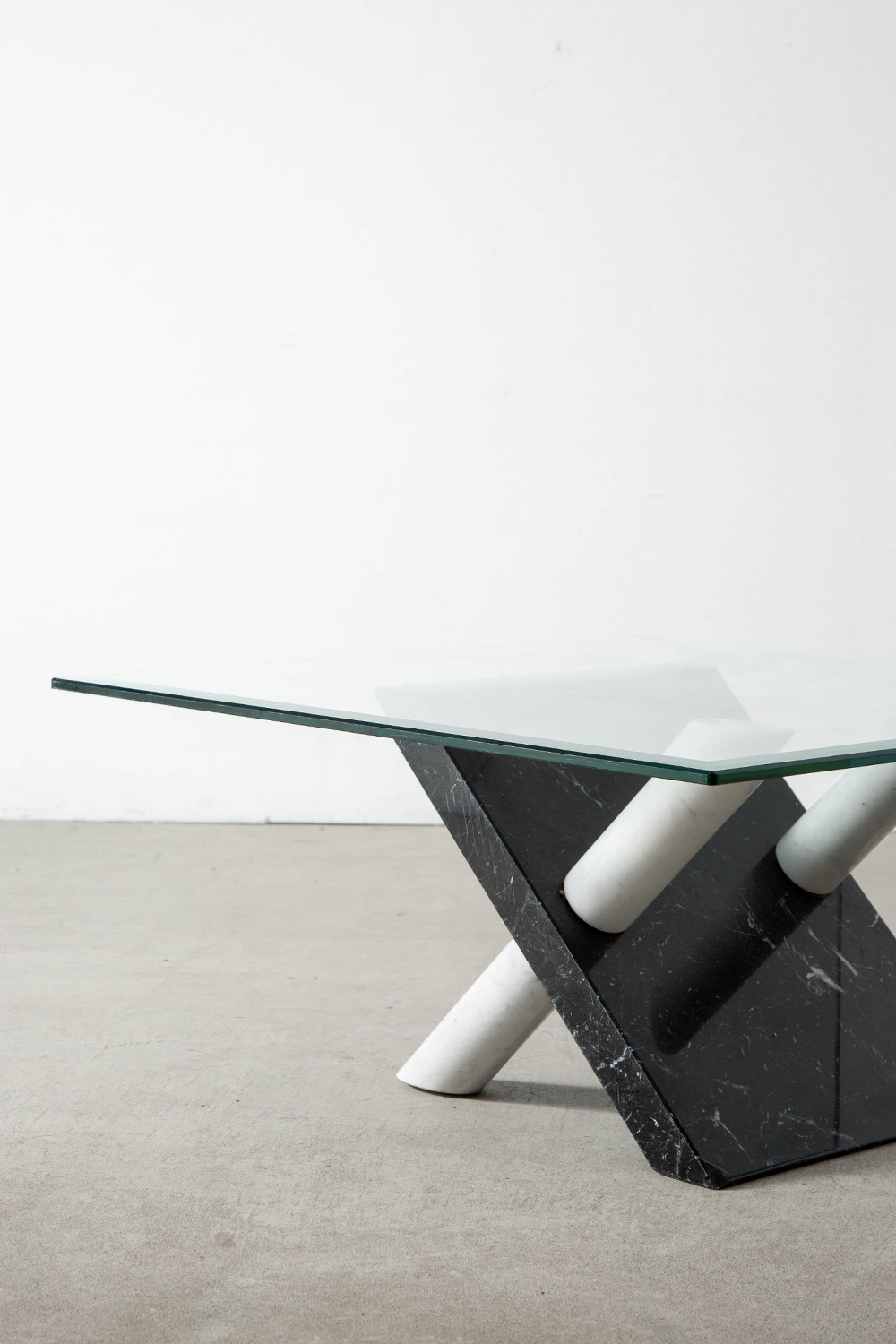 Coffee Table in Glass and Marble
