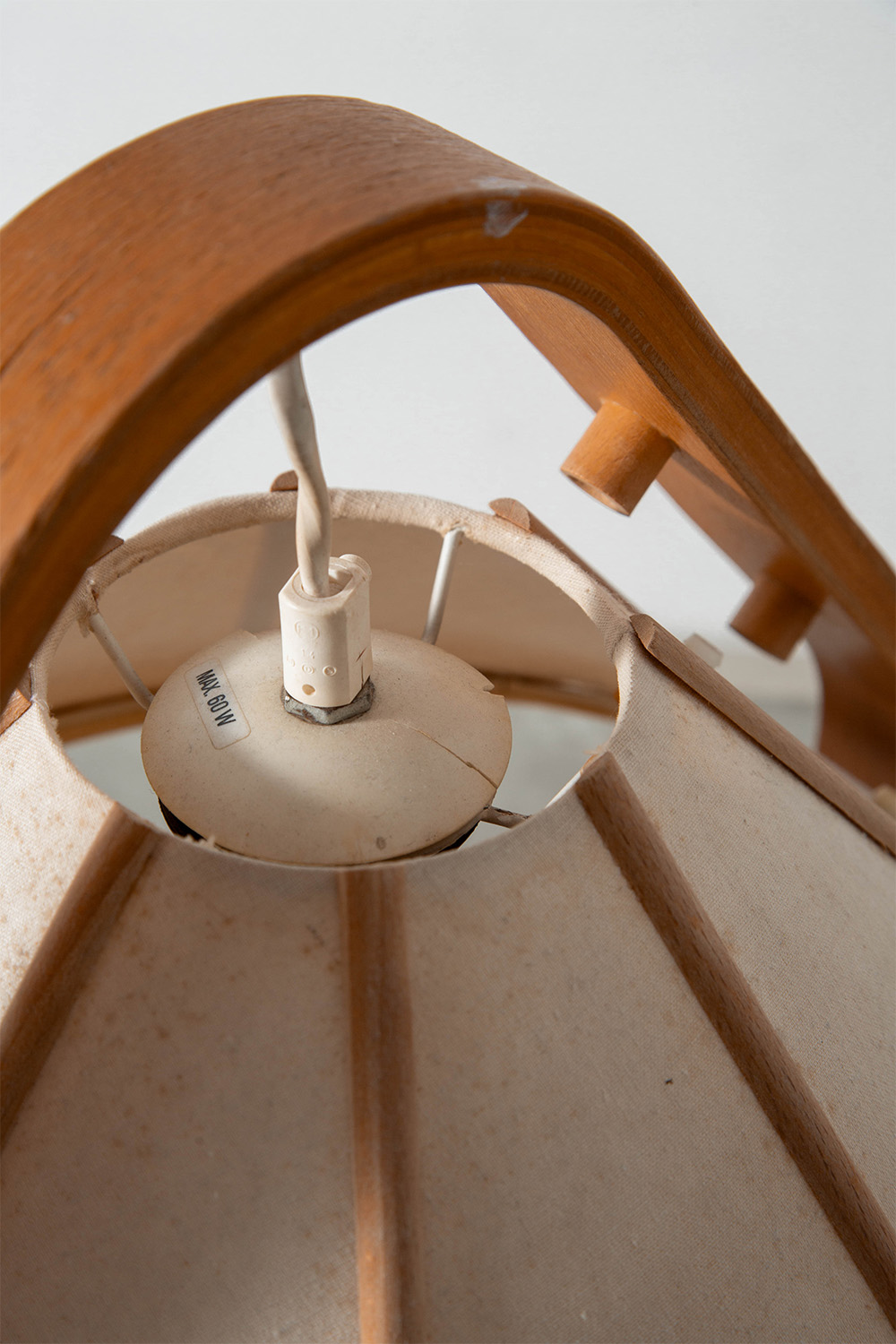 Table Lamp by Jan Wickelgren for Aneta in Wood and Fabric