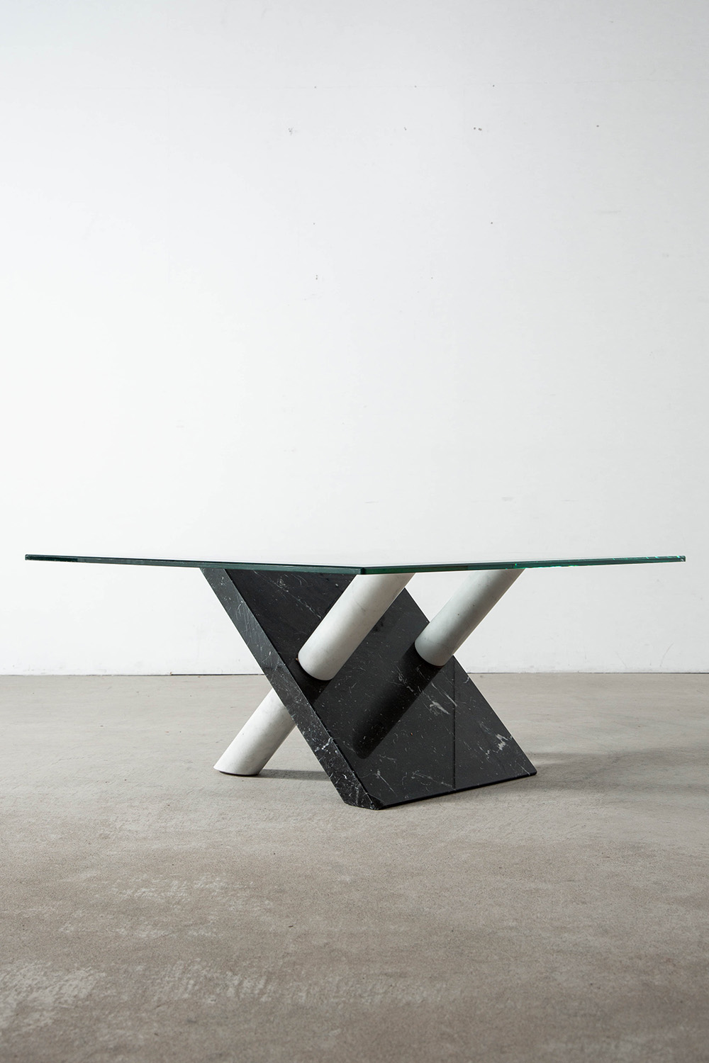 Coffee Table in Glass and Marble