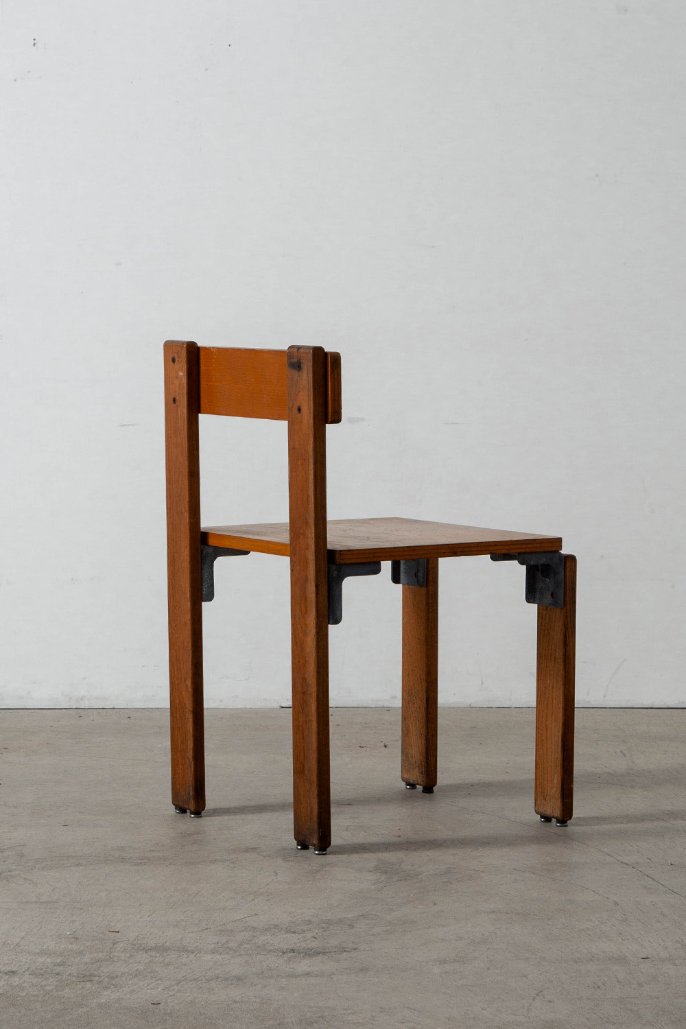 Dining Chair by George Candilis and Anja Blomstedt for Les Carrats in Aluminium and Birch , Ash
