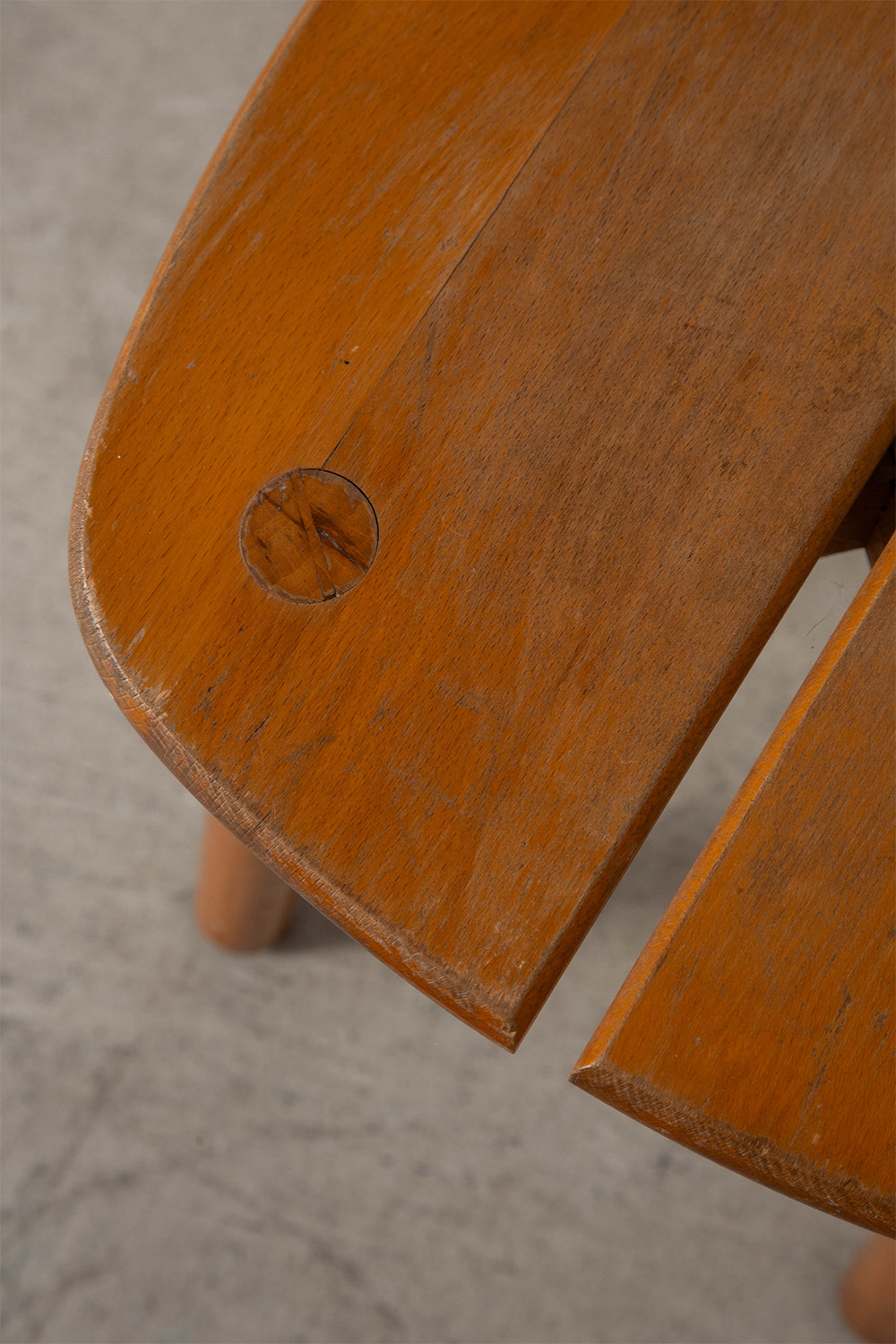 ‘Grain de Cafe’ Stool by Pierre Gautier-Delaye in Beech