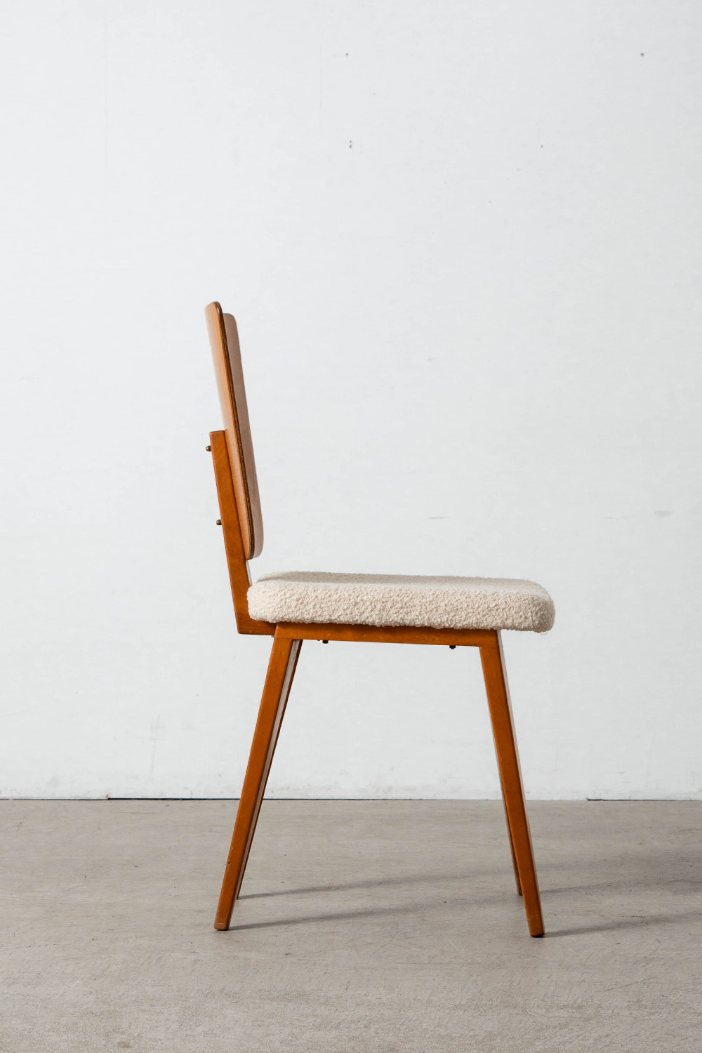 Dining Chair by André Sornay for Sornay Meubles in Wood and Fabric