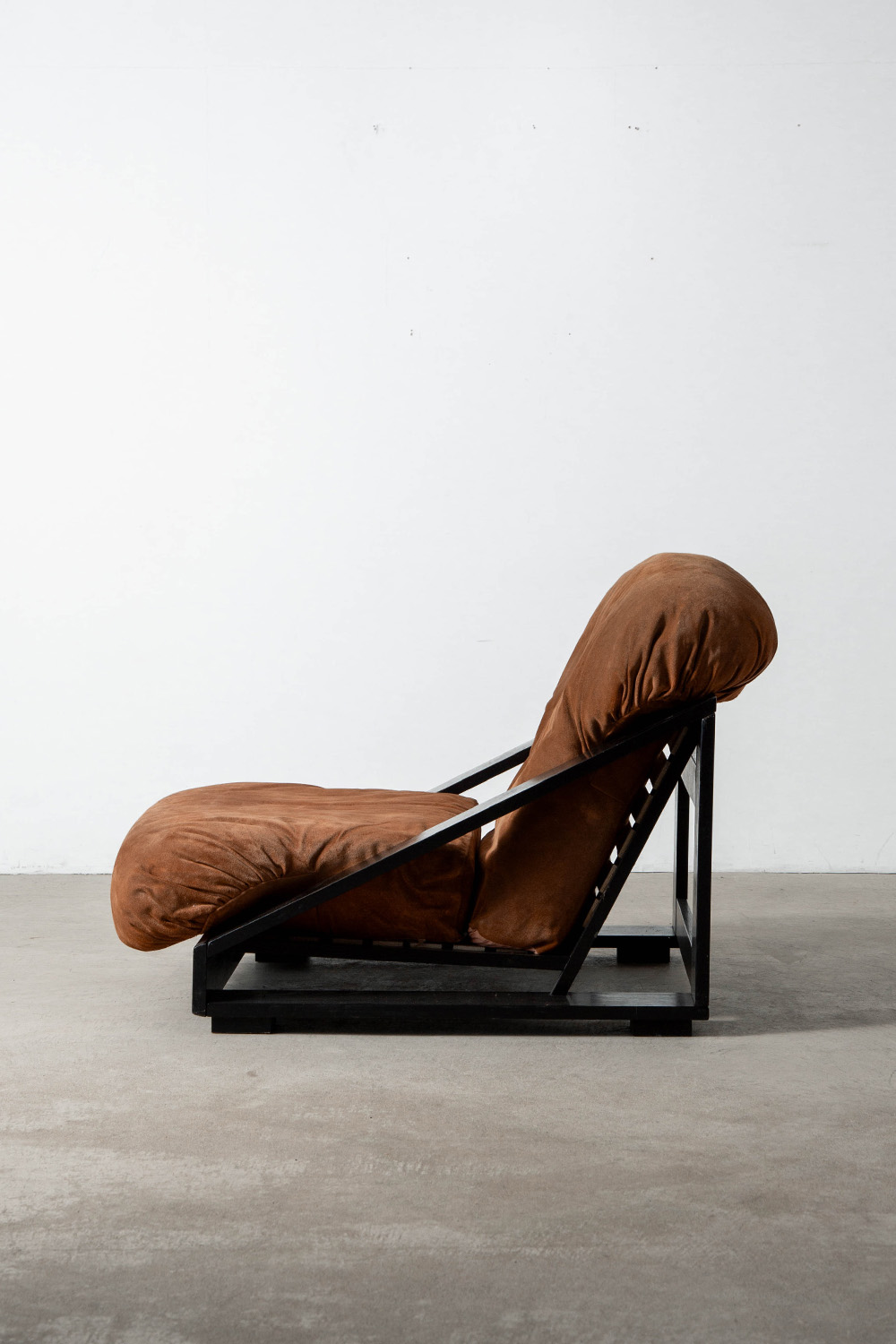 Lounge Chair by Renato Toso and Roberto Pamio for Stilwood in Suede and Wood