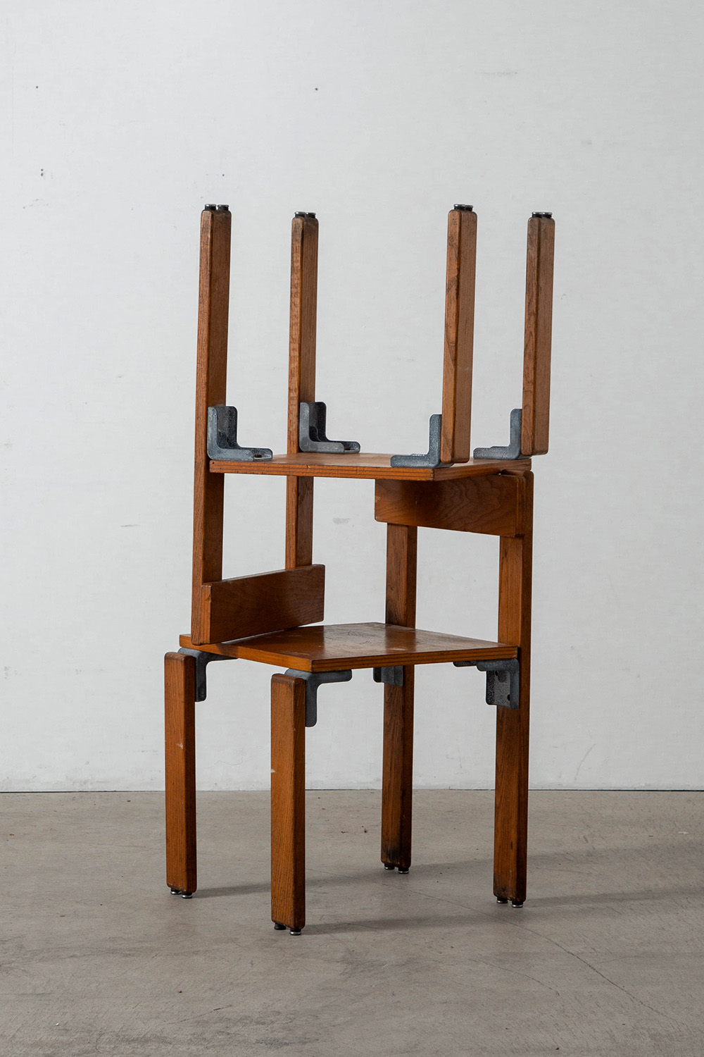 Dining Chair by George Candilis and Anja Blomstedt for Les Carrats in Aluminium and Birch , Ash