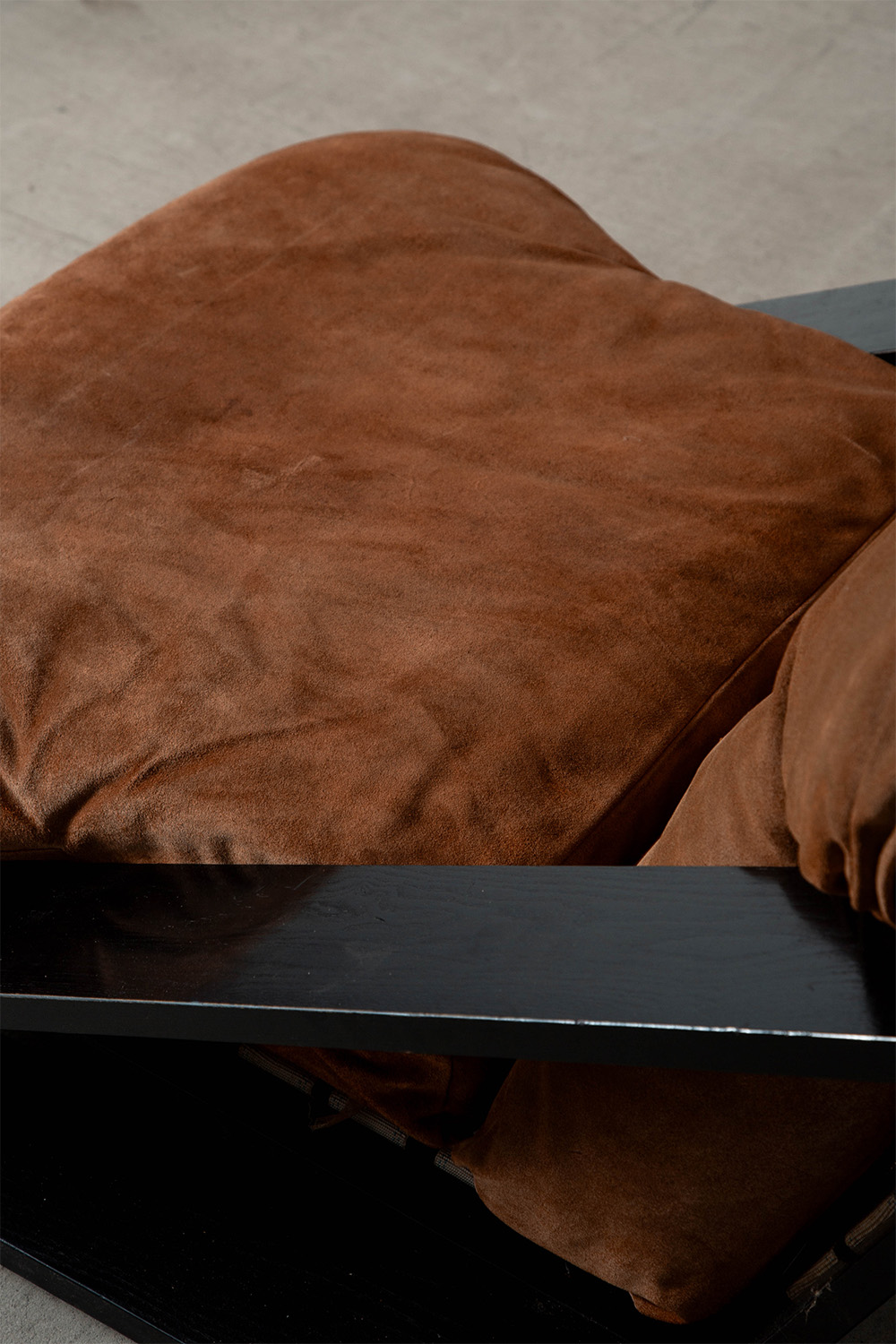 Lounge Chair by Renato Toso and Roberto Pamio for Stilwood in Suede and Wood