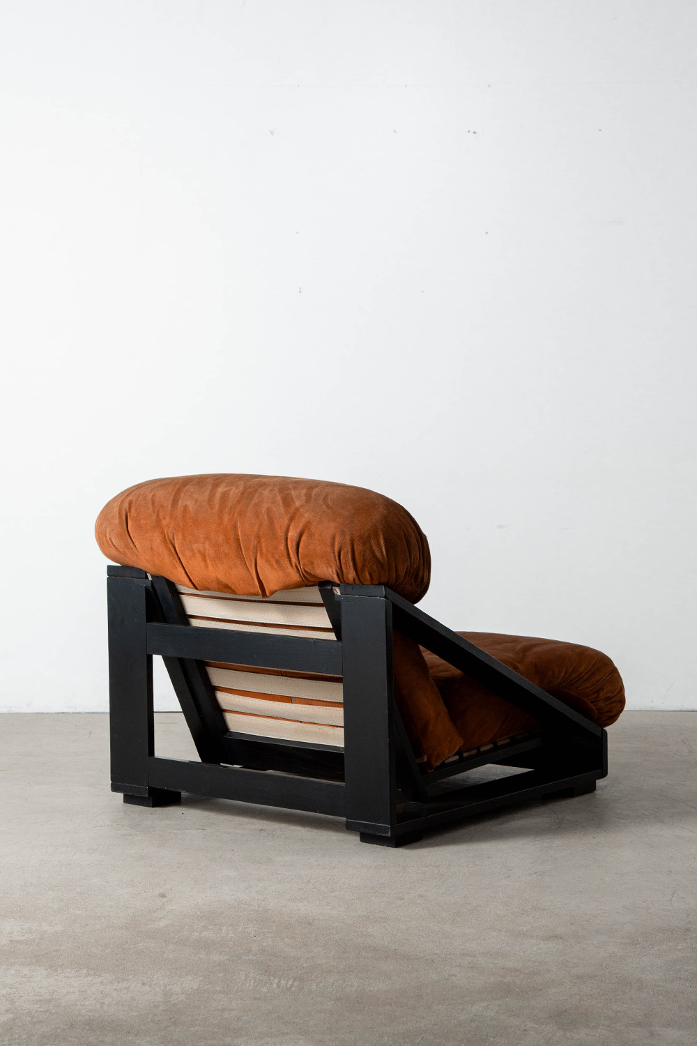 Lounge Chair by Renato Toso and Roberto Pamio for Stilwood in Suede and Wood