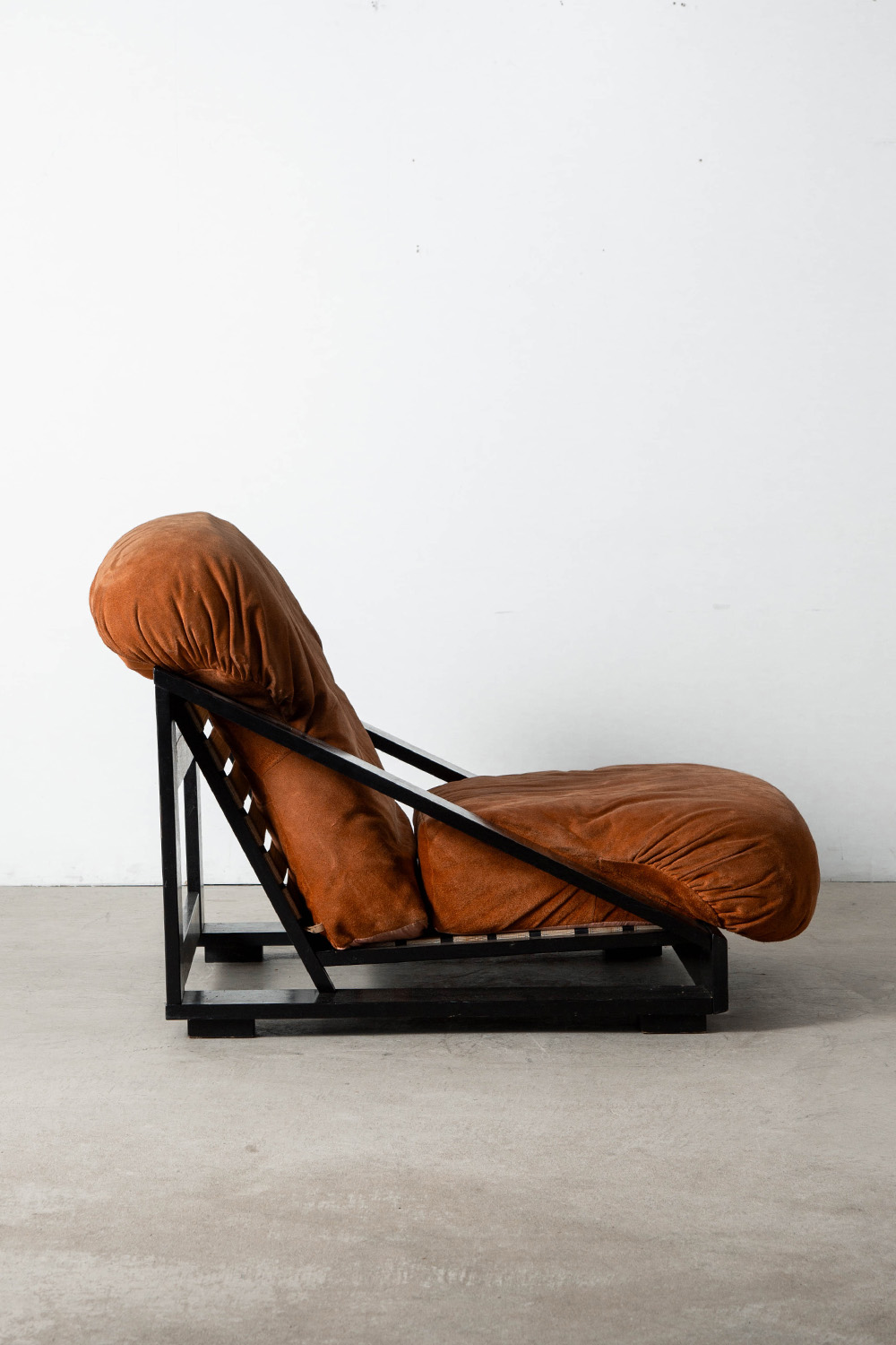 Lounge Chair by Renato Toso and Roberto Pamio for Stilwood in Suede and Wood