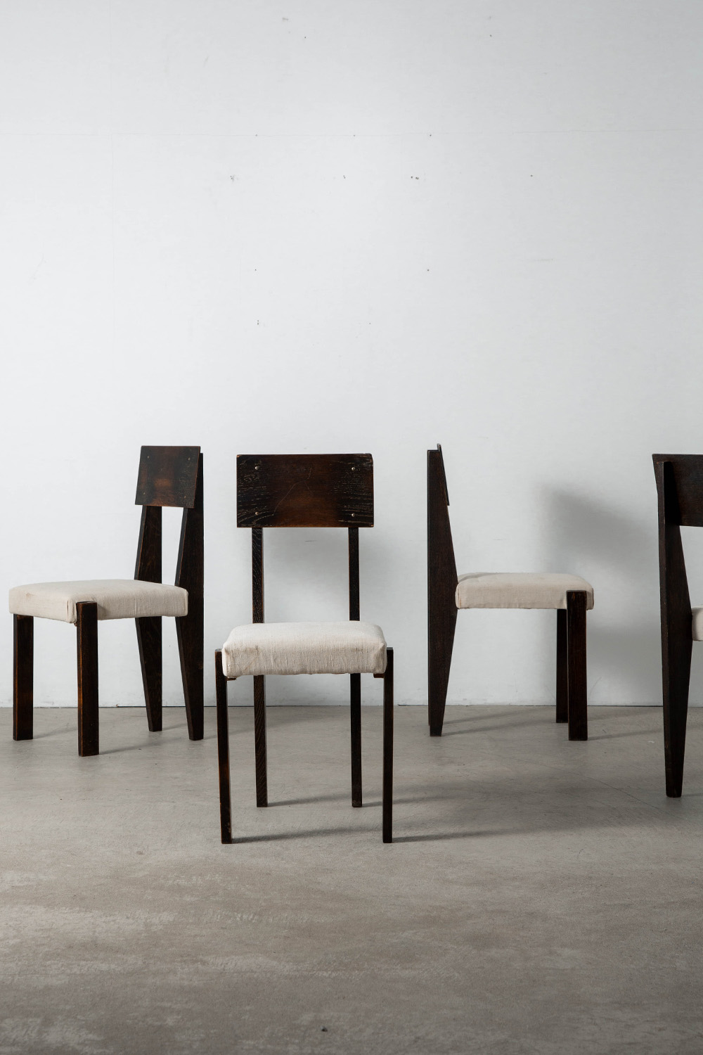Dining Chair by André Sornay for Sornay Meubles in Wood and Fabric