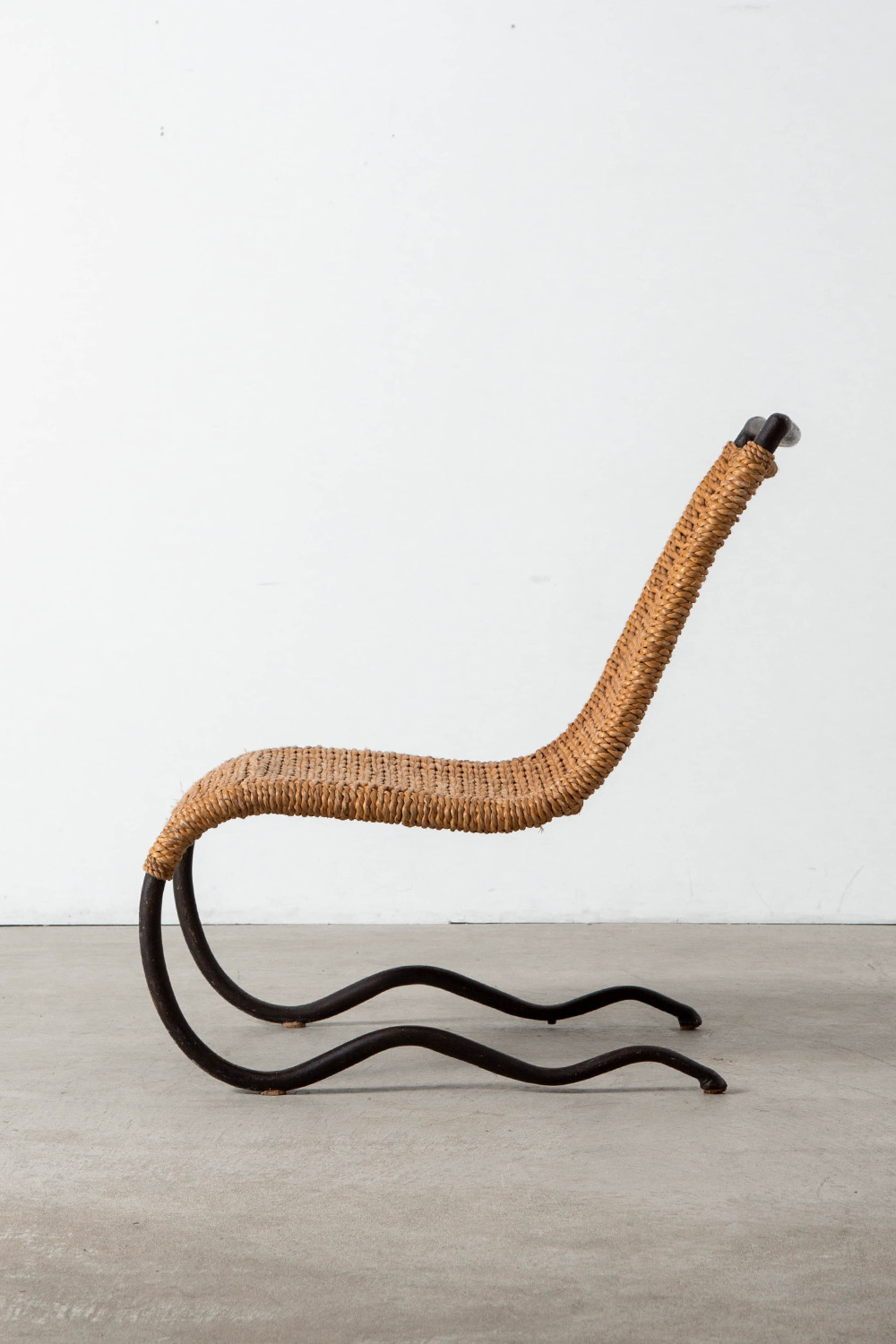 Lounge Chair in Seagrass and Iron