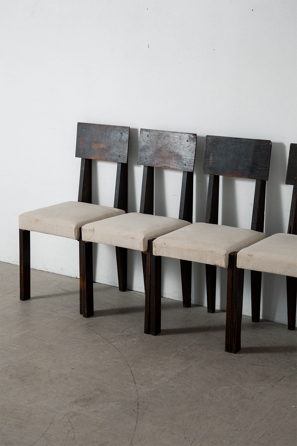 Dining Chair by André Sornay for Sornay Meubles in Wood and Fabric