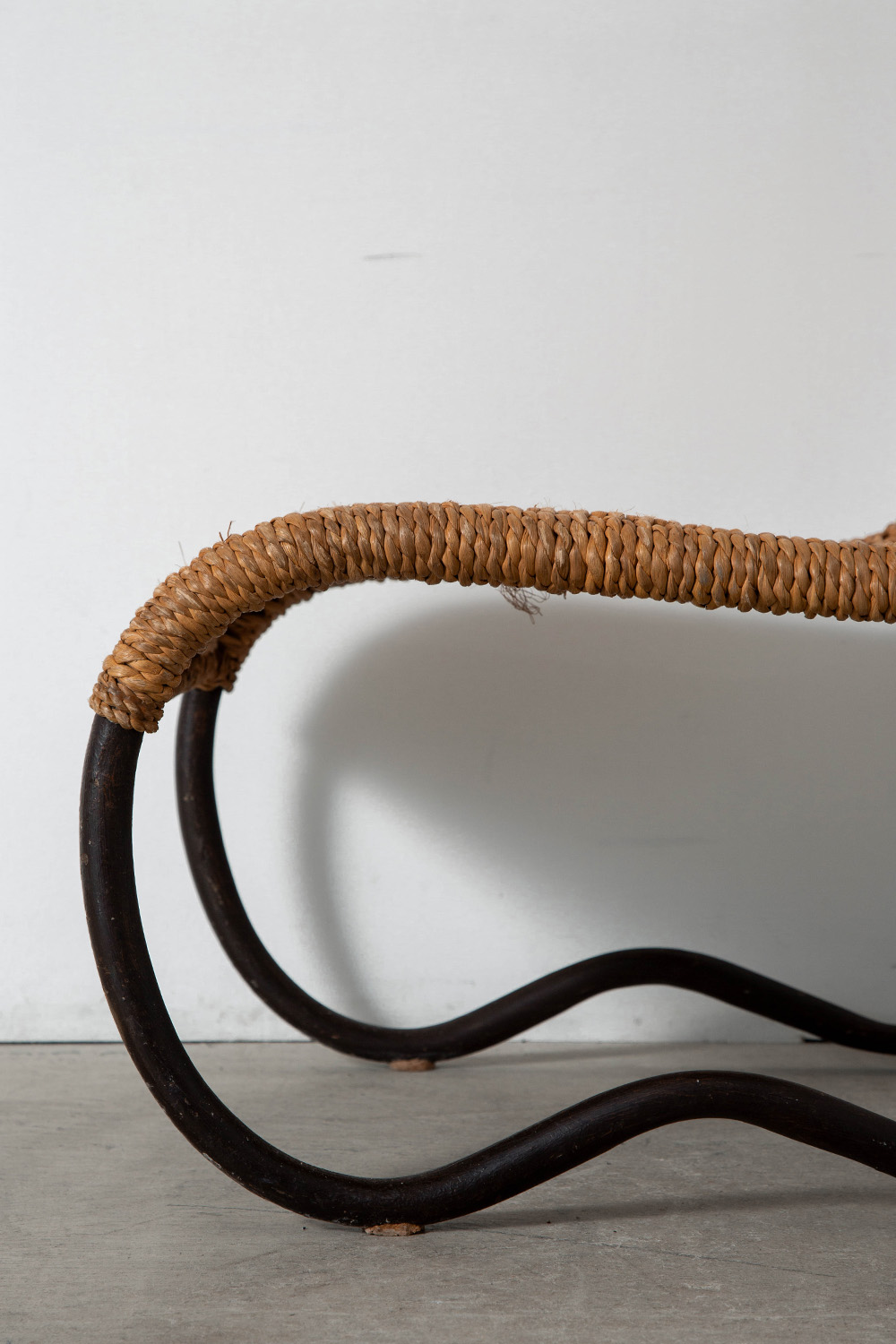 Lounge Chair in Seagrass and Iron