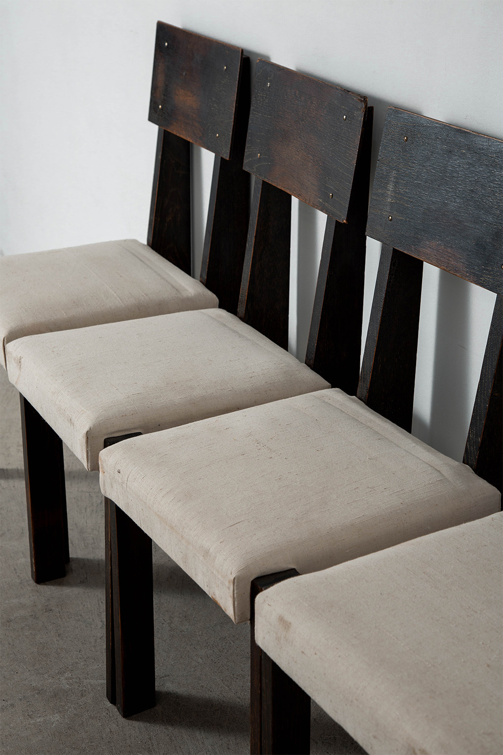 Dining Chair by André Sornay for Sornay Meubles in Wood and Fabric