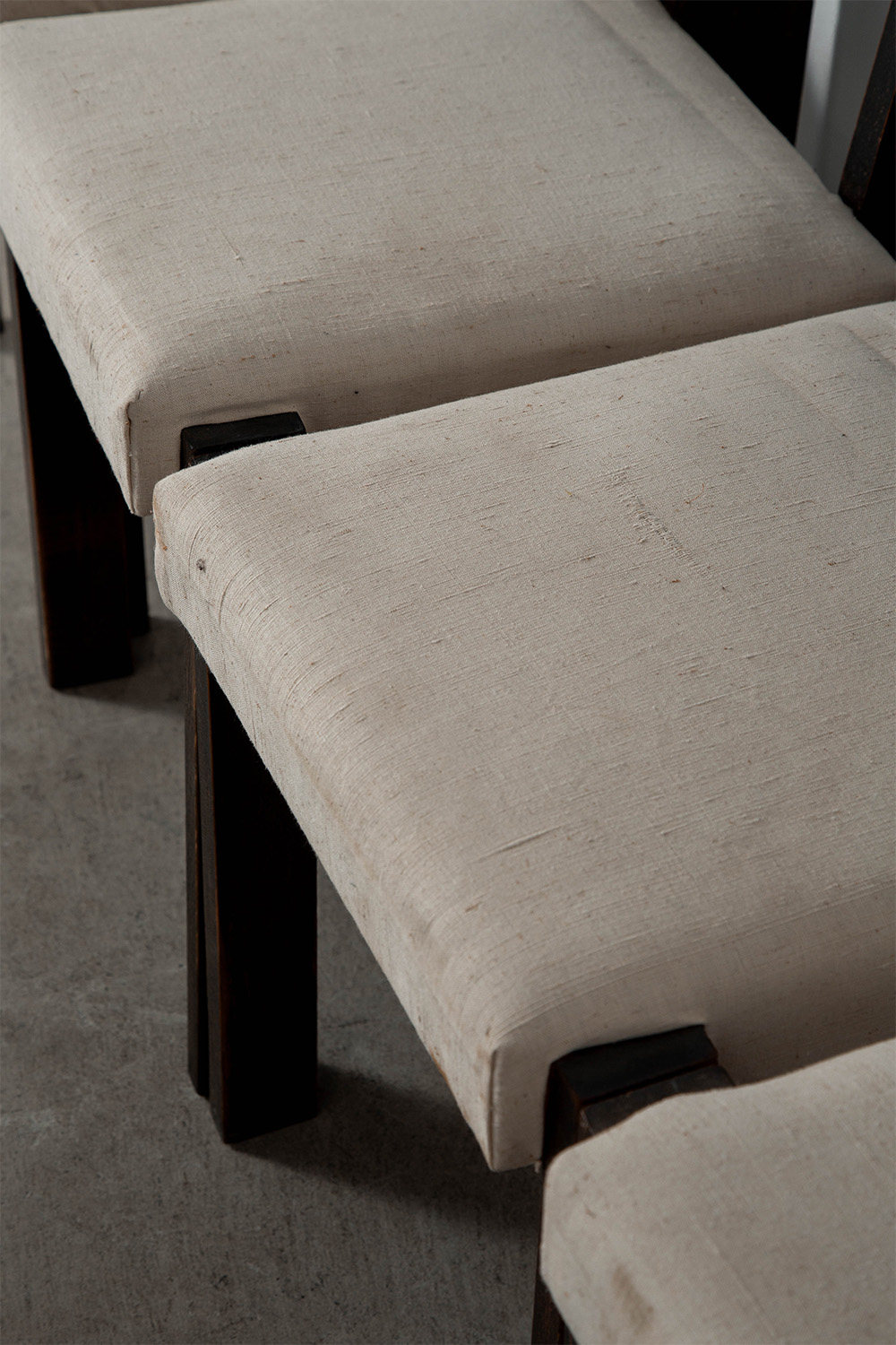 Dining Chair by André Sornay for Sornay Meubles in Wood and Fabric