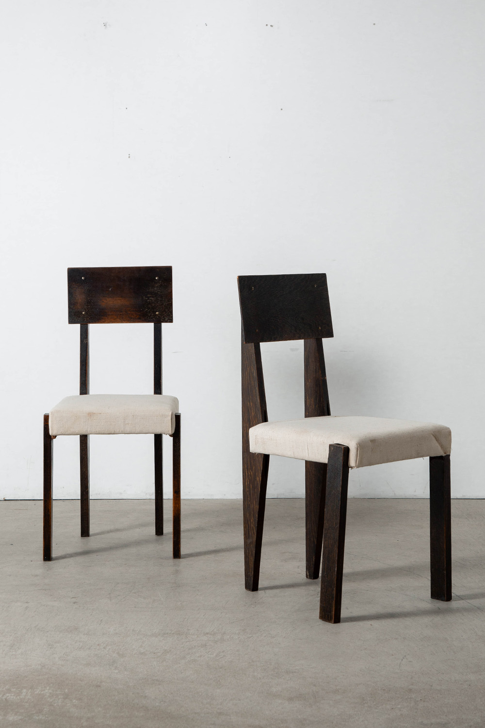 Dining Chair by André Sornay for Sornay Meubles in Wood and Fabric
