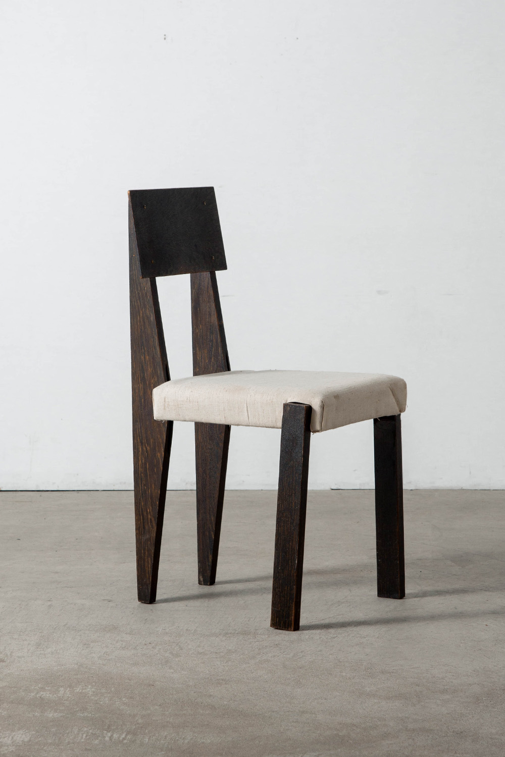 Dining Chair by André Sornay for Sornay Meubles in Wood and Fabric