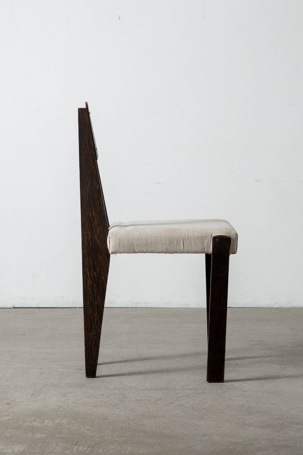 Dining Chair by André Sornay for Sornay Meubles in Wood and Fabric