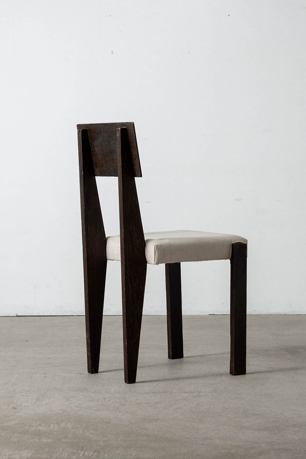 Dining Chair by André Sornay for Sornay Meubles in Wood and Fabric