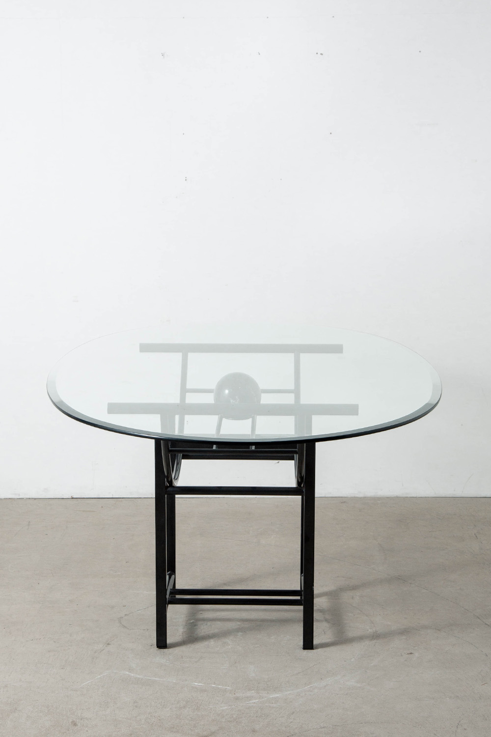 Dining Table in Glass , Marble and Steel