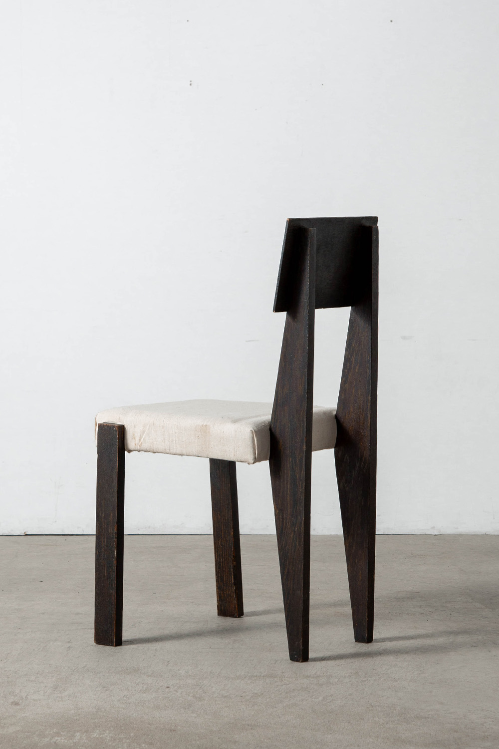 Dining Chair by André Sornay for Sornay Meubles in Wood and Fabric