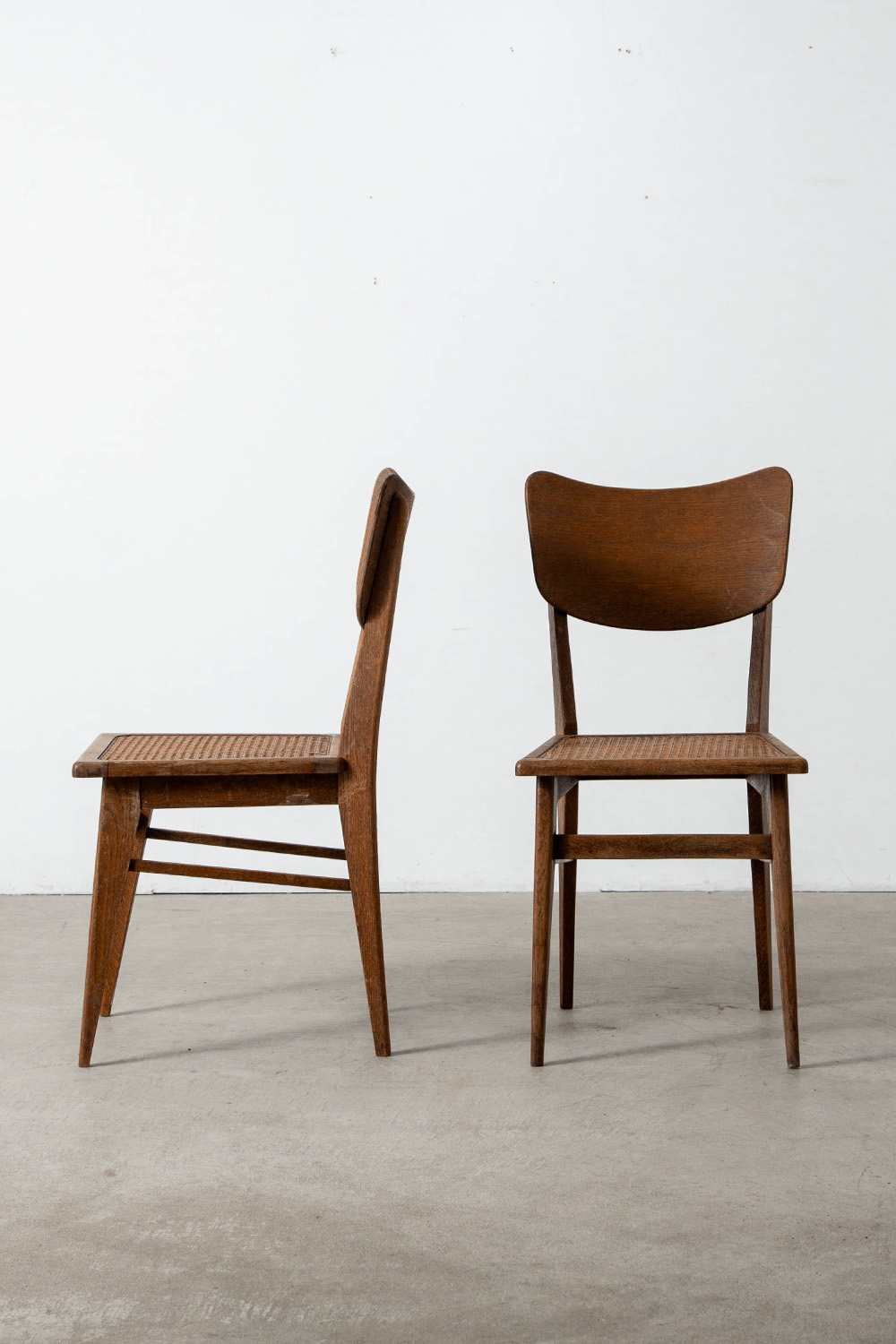 Dining Chair in Oak and Rattan