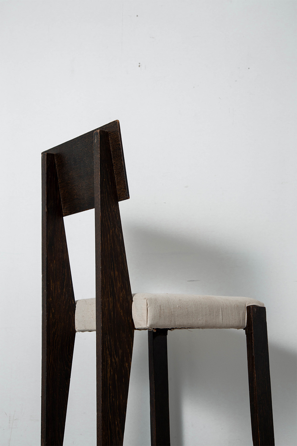 Dining Chair by André Sornay for Sornay Meubles in Wood and Fabric
